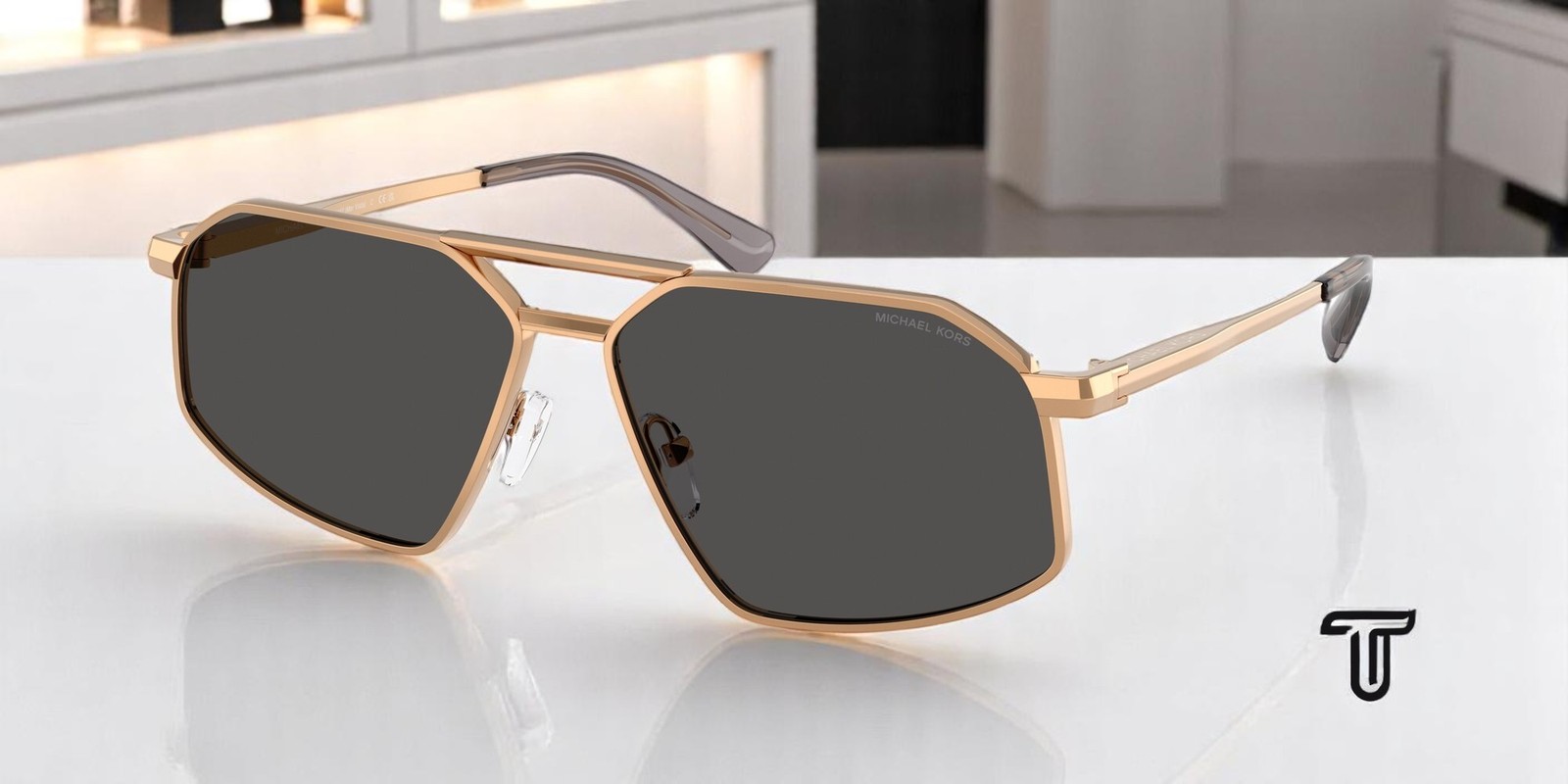 MICHAEL KORS MK1167 189987 Mar Vista Beige Gold Grey Solid 60 m Men\'s Sunglasses