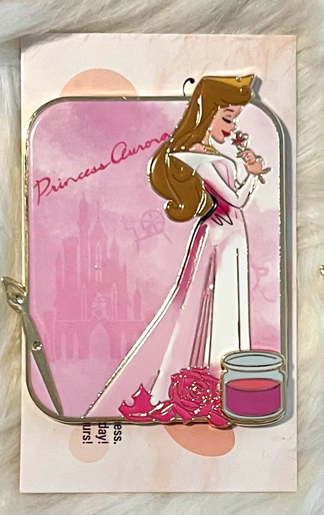 Auth Disney 2026 PALM Brushstrokes of Royalty Princess AURORA Pin - DEFECT Pin