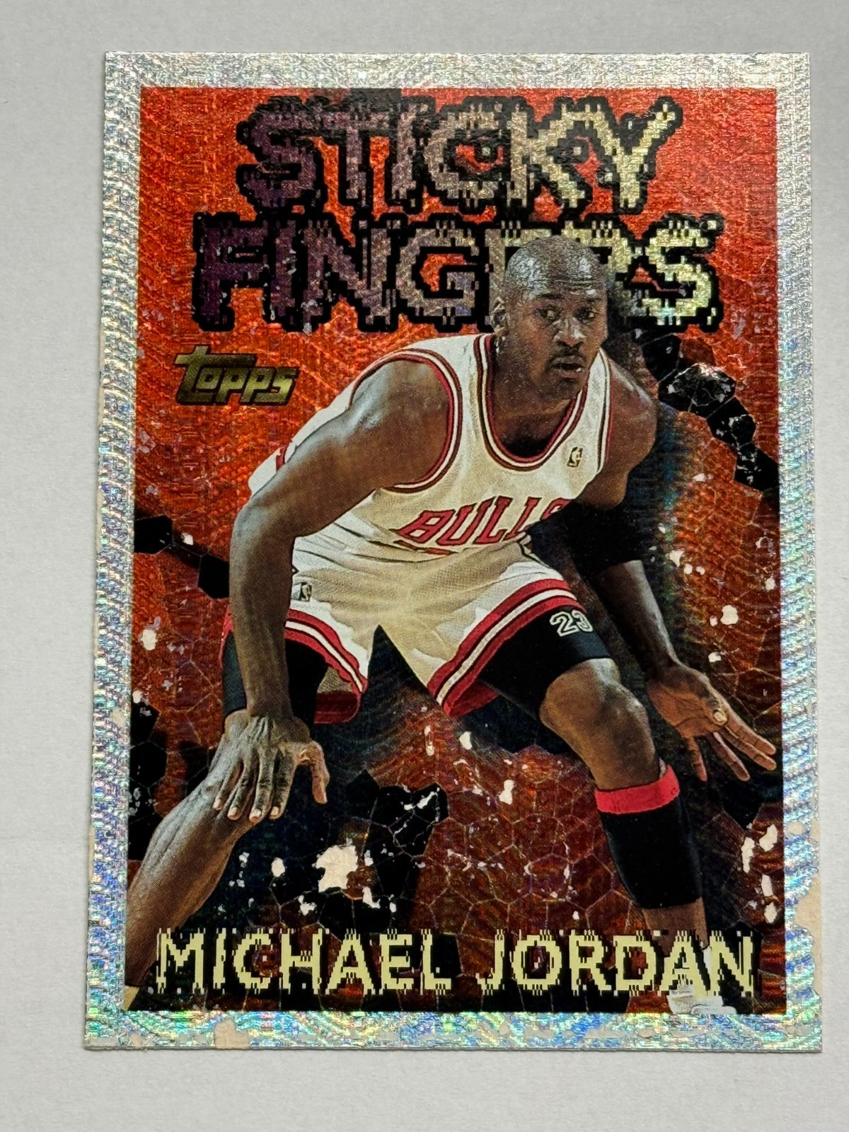 1996-97 Topps Michael Jordan Sticky Fingers Season\'s Best 18 1996-97 Topps Michael Jordan Sticky Fingers Season\'s Best 18