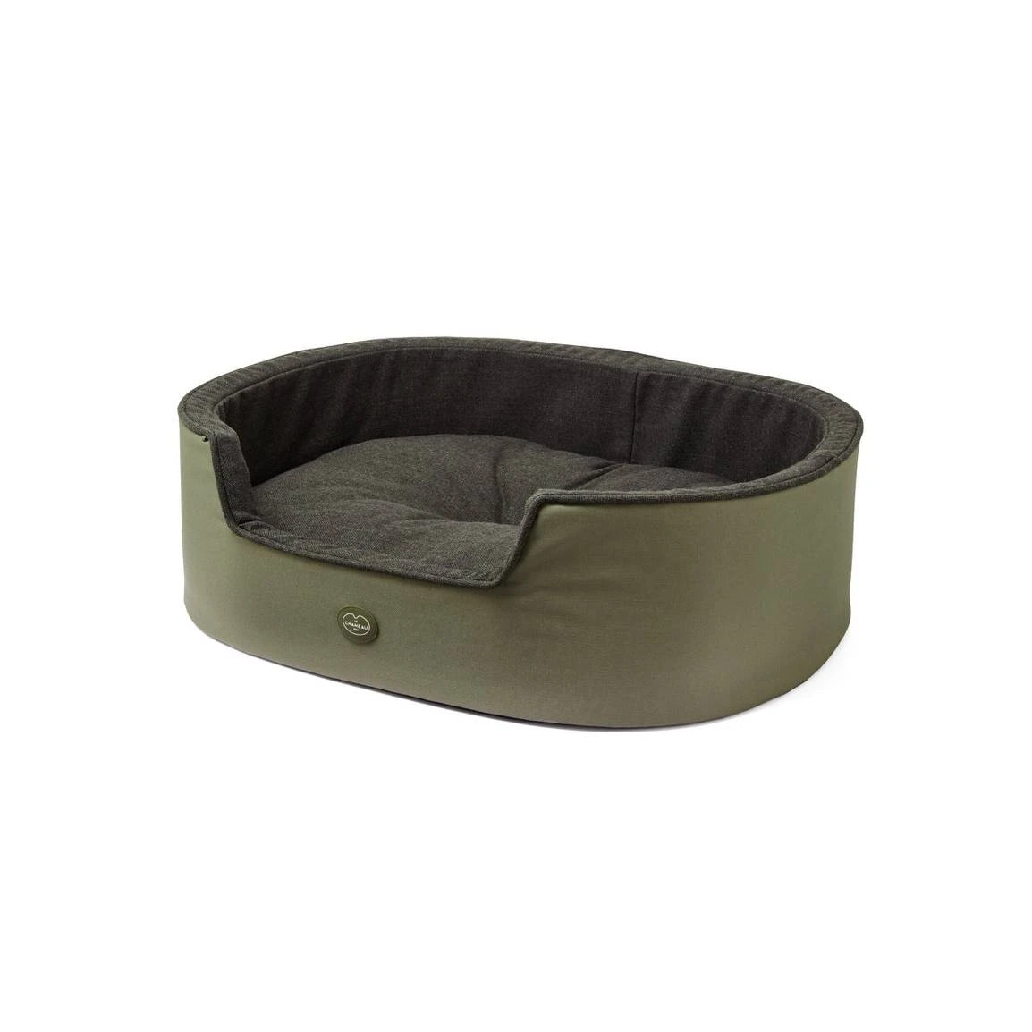 Le Chameau Padded Dog Bed Green|Quilted Pet Cushion Medium/Large