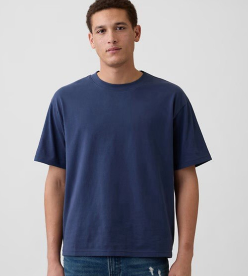 GAP Shirt Mens XL Navy Blue Vintage Soft Boxy Relaxed Fit Cotton Tee Crewneck
