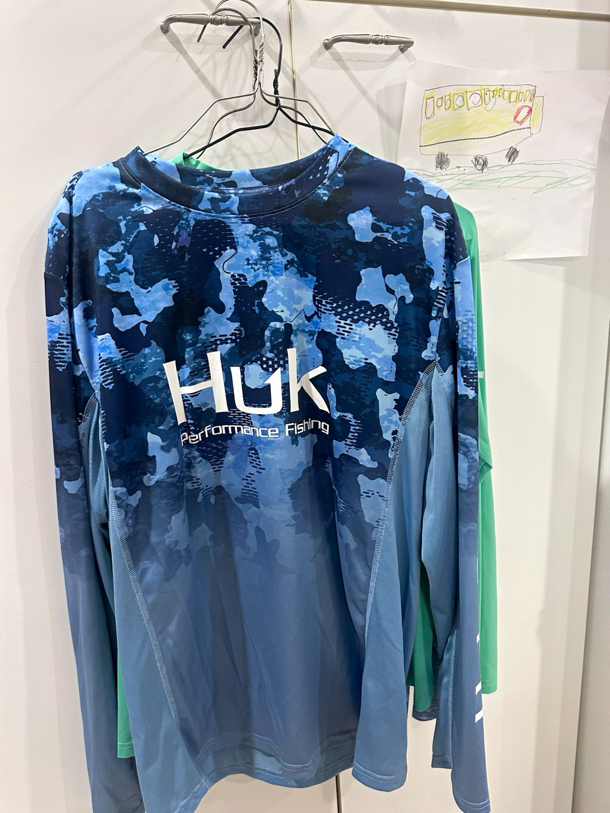3 - Huk Performance Fishing Men's Long Sleeve Polyester Crew Neck  Shirts.