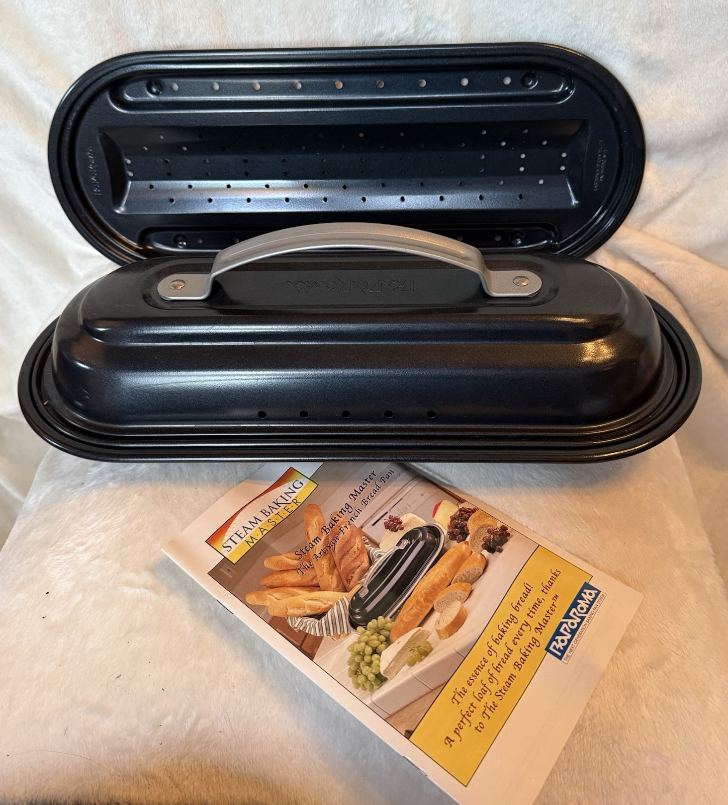 Vintage BAPAROMA 3-PIECE STEAM Baking Master Artisan French Bread Pan Set, 17”