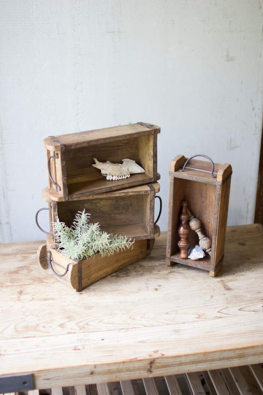KALALOU Wooden Brick Mold with Iron Handles KALALOU Wooden Brick Mold with Iron Handles
