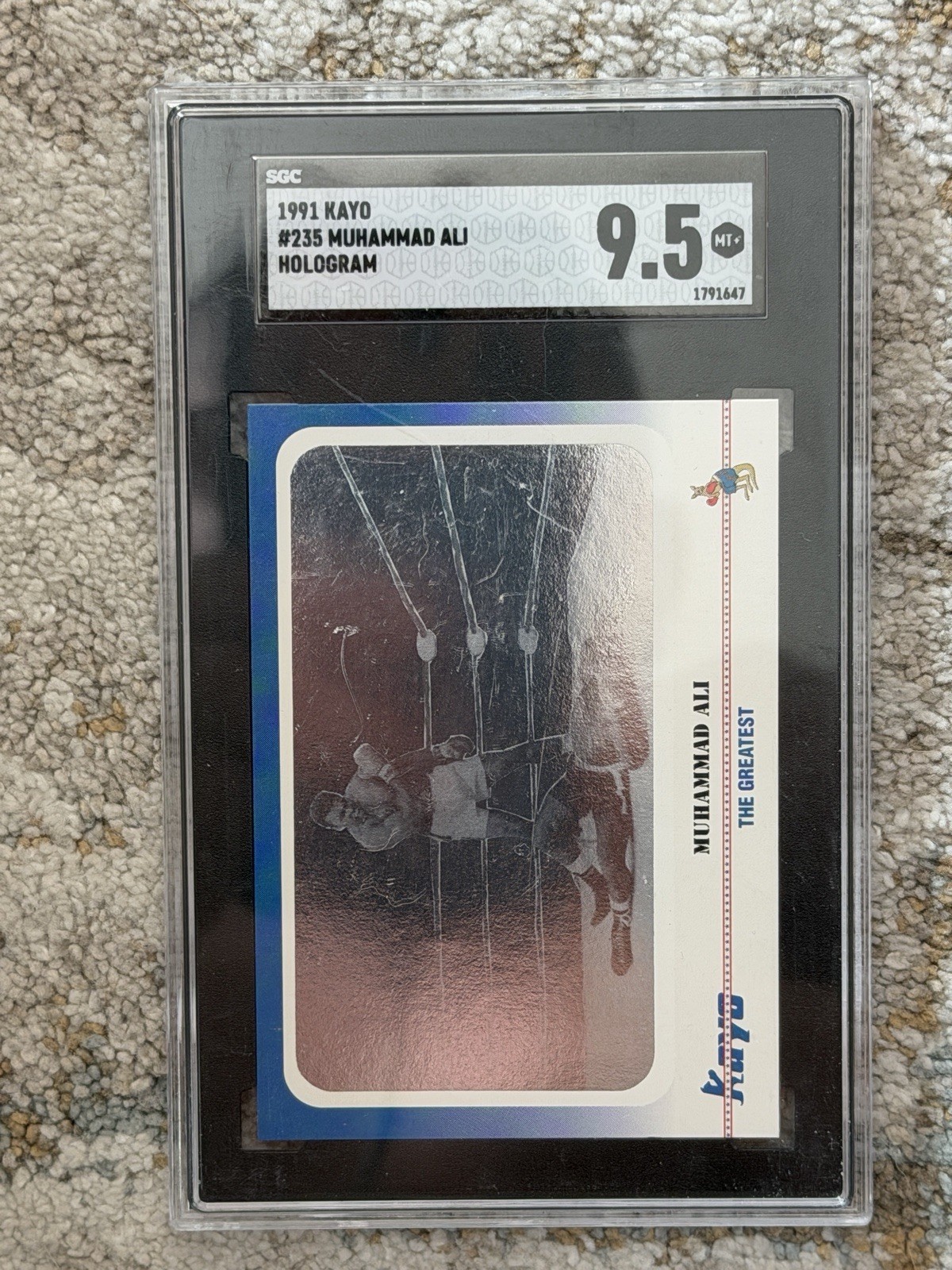 1991 Kayo #235 Muhammad Ali Hologram SGC 9.5 #1791647 1991 Kayo #235 Muhammad Ali Hologram SGC 9.5 #1791647