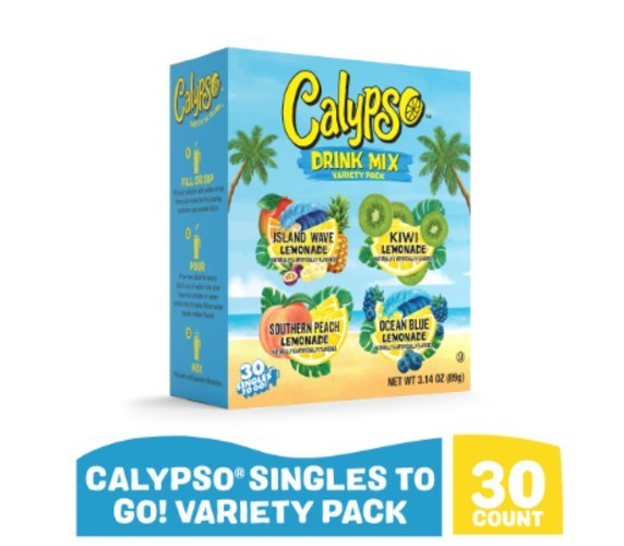 Calypso Lemonade Singles to Go Powdered Drink Mix Variety Pack, 30 Count Packets