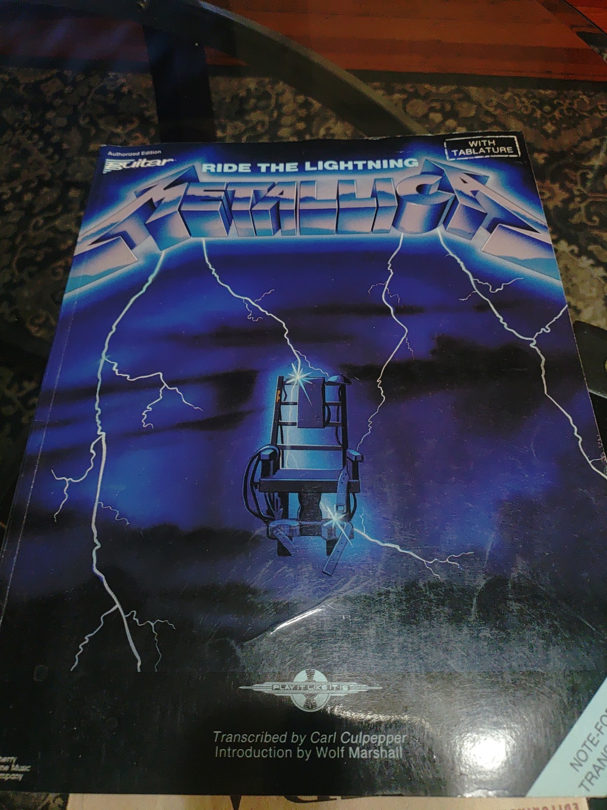 Cherry Lane Metallica Ride The Lightning Guitar Tab Book 1990 Cherry Lane Metallica Ride The Lightning Guitar Tab Book 1990