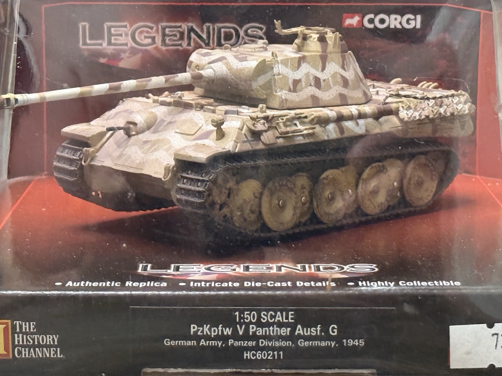 Rare 1:50 Corgi HC60211 Panther AUSF. G, German Army, Panzer Div. Germany 1945