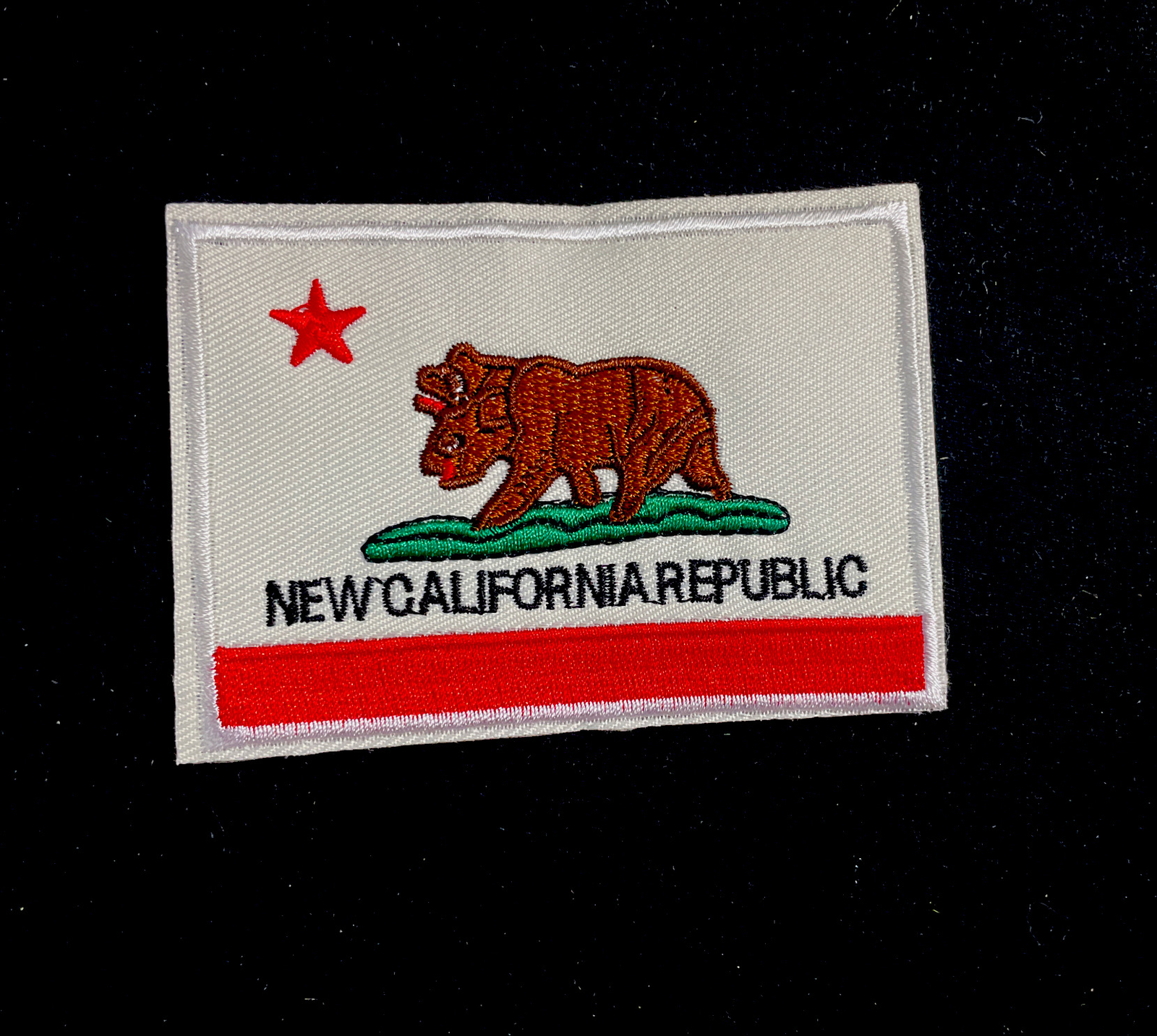 FaKe CALIFORNIA REPUBLIC STATE Double Head Bear Iron/On TEXAS LOVE Patch Sticker