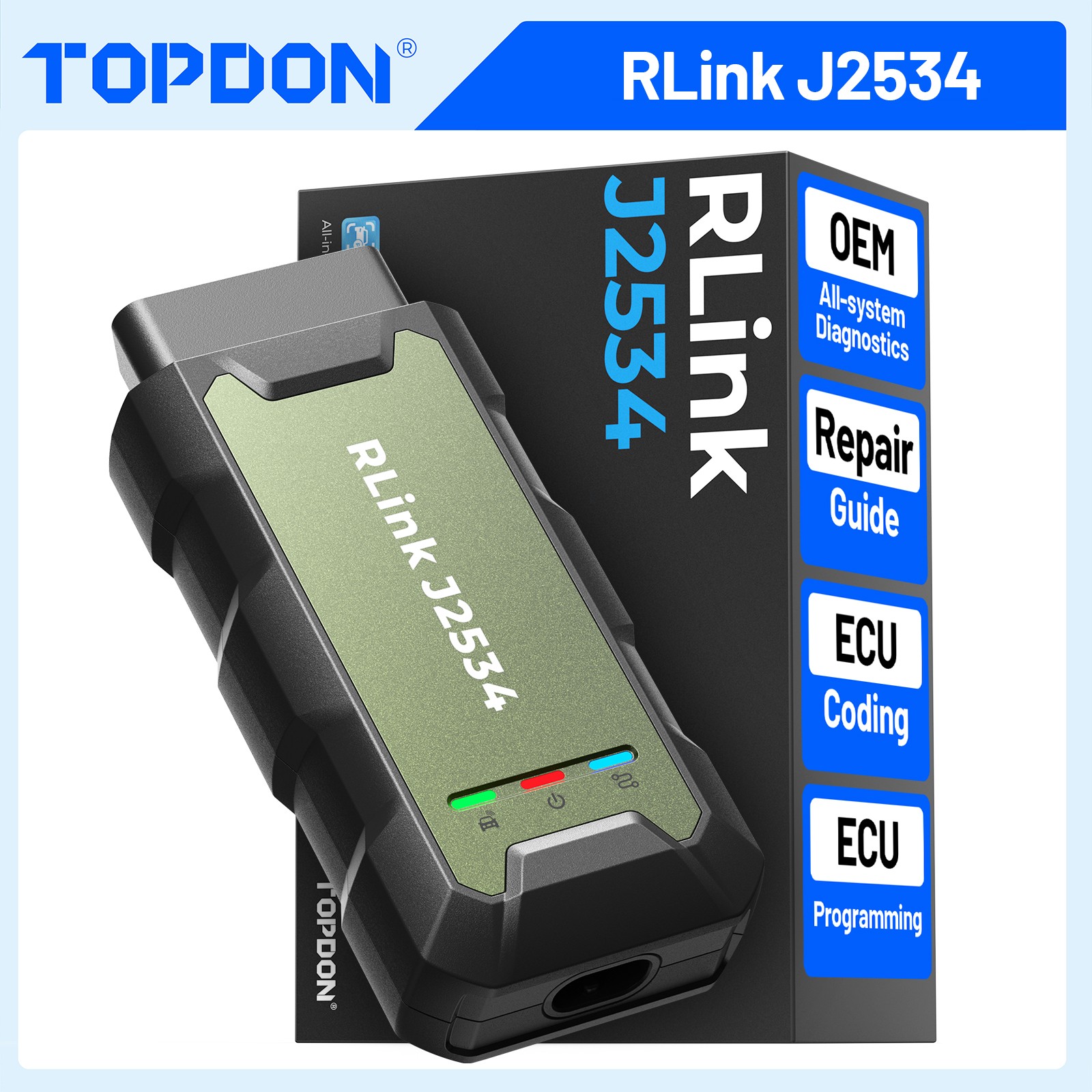 1 PC Topdon USA Pass-Thru Programmer, Oem Reprogramming And Diagnostic Tool, En