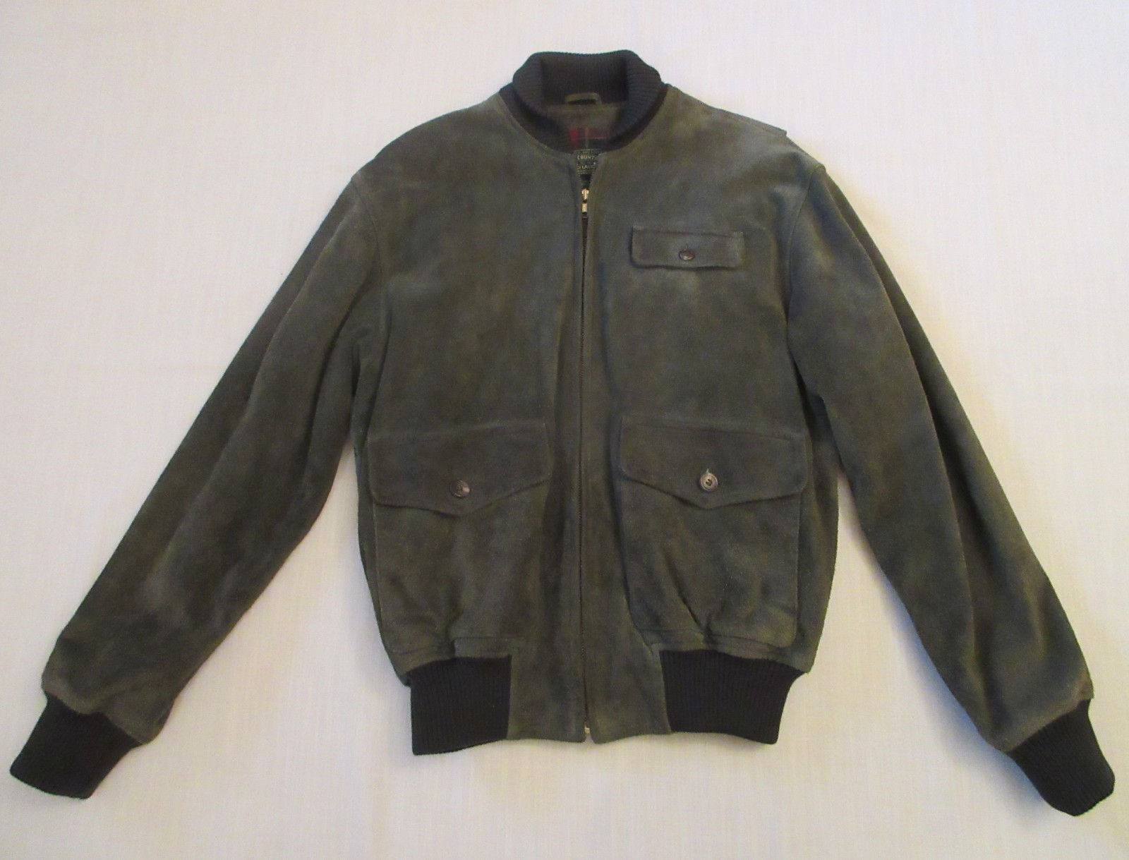 Vintage Polo Country Ralph Lauren Green Suede Leather Bomber Jacket sz 42 Vintage Polo Country Ralph Lauren Green Suede Leather Bomber Jacket sz 42