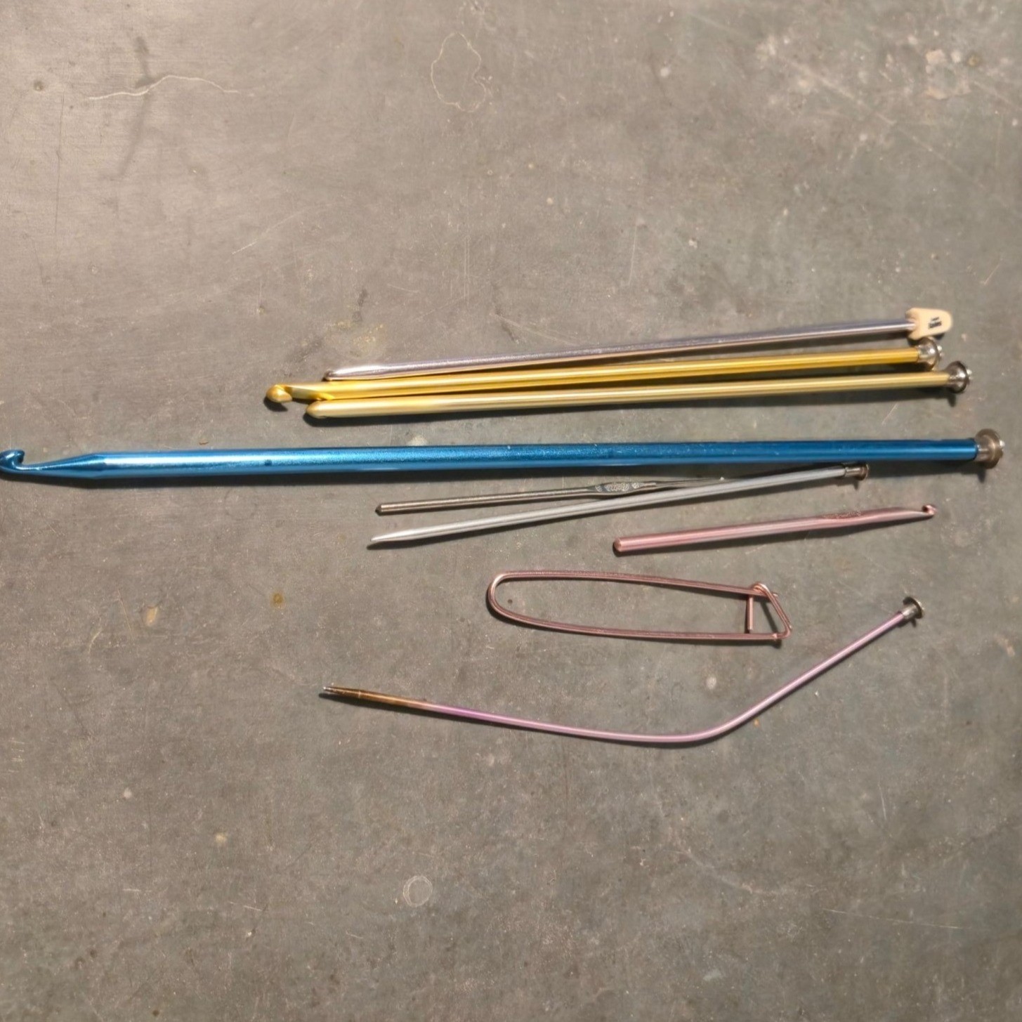 Vintage Crochet Hooks & Knitting Needles Set Boye Susan Bates Aluminum  Lot of 9
