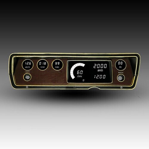 1970-1976 Dodge Duster/Dart LED Digital gauge cluster with White LEDs