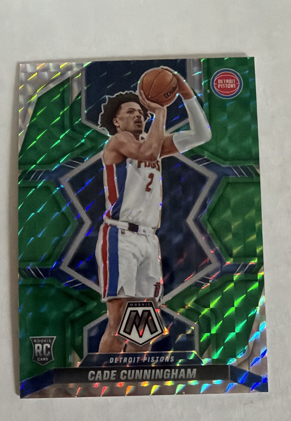2021-22 Panini Mosaic - Rookies Cade Cunningham #203 Green Mosaic Prizm (RC)