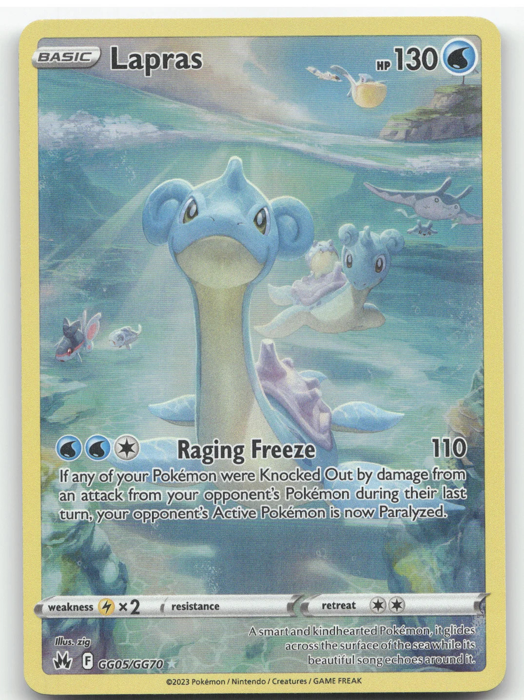 2023 Crown Zenith Lapras Holo Rare #GG05/GG70