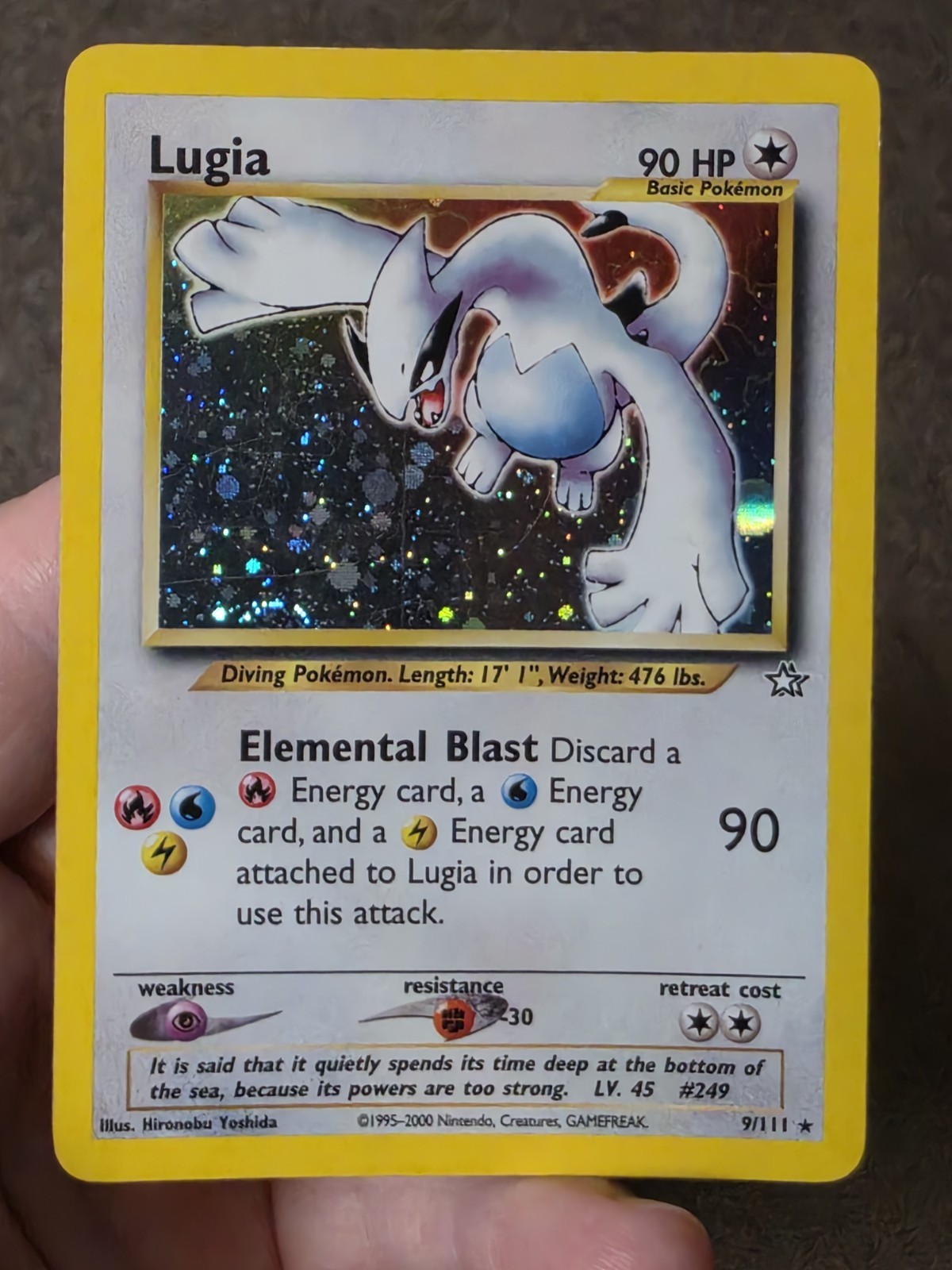 Lugia 9/111 Neo Genesis Holo Rare English Pokemon TCG Card LP/MP Lugia 9/111 Neo Genesis Holo Rare English Pokemon TCG Card LP/MP
