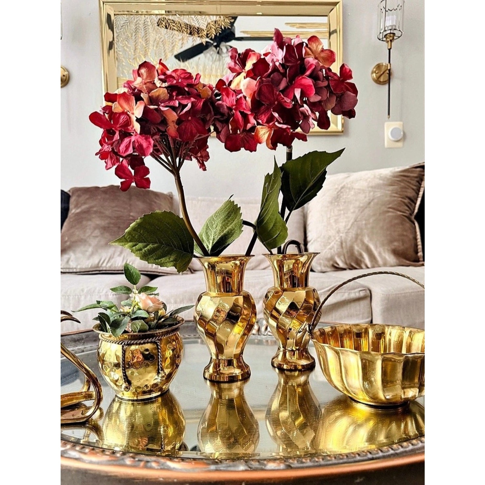 RARE Vintage Brass Decor Collection – Vases, Cachepots, Planters & Swan