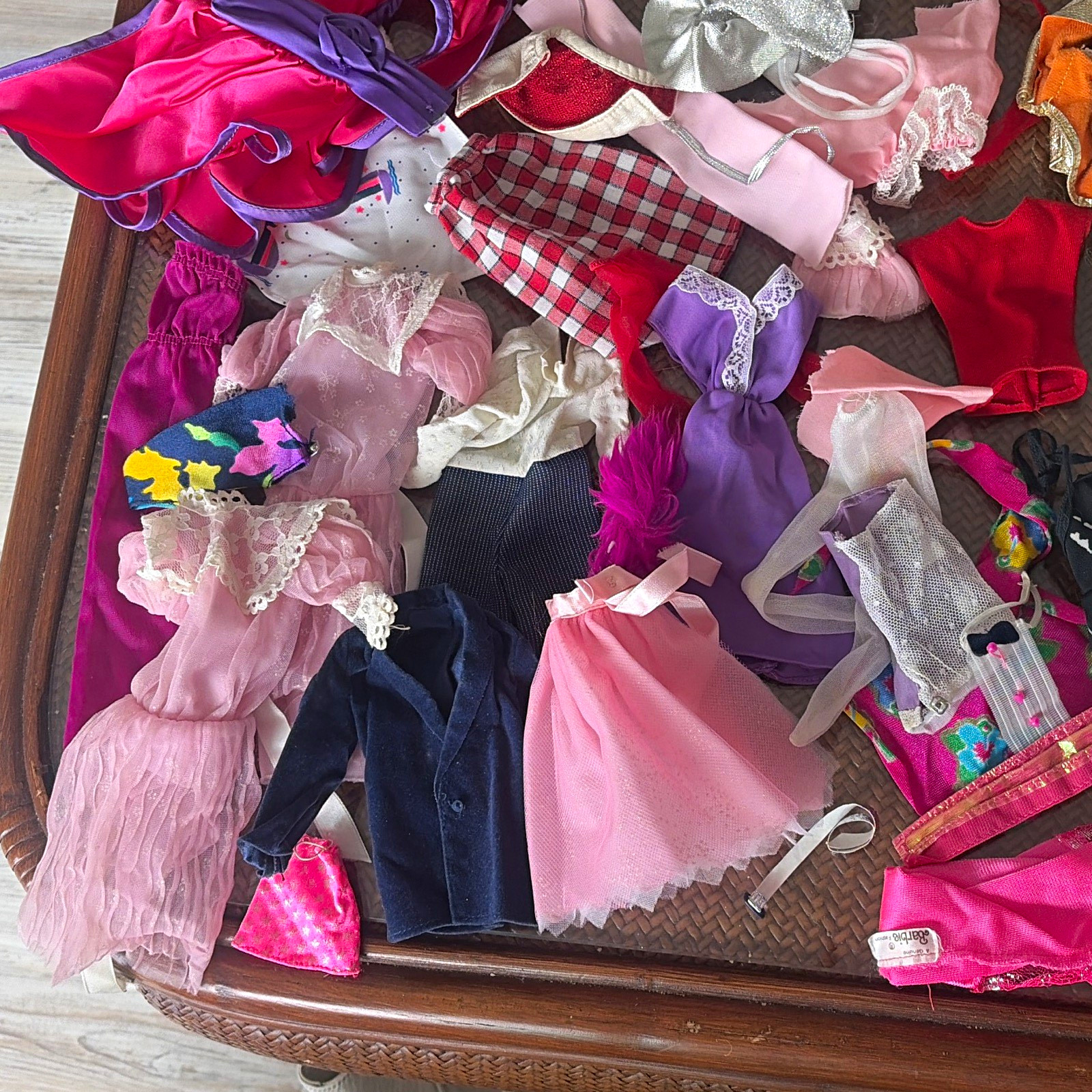 Vintage Barbie Doll Clothes Mixed Lot Retro 70s 80s 90s Dresses Skirts TLC Craft