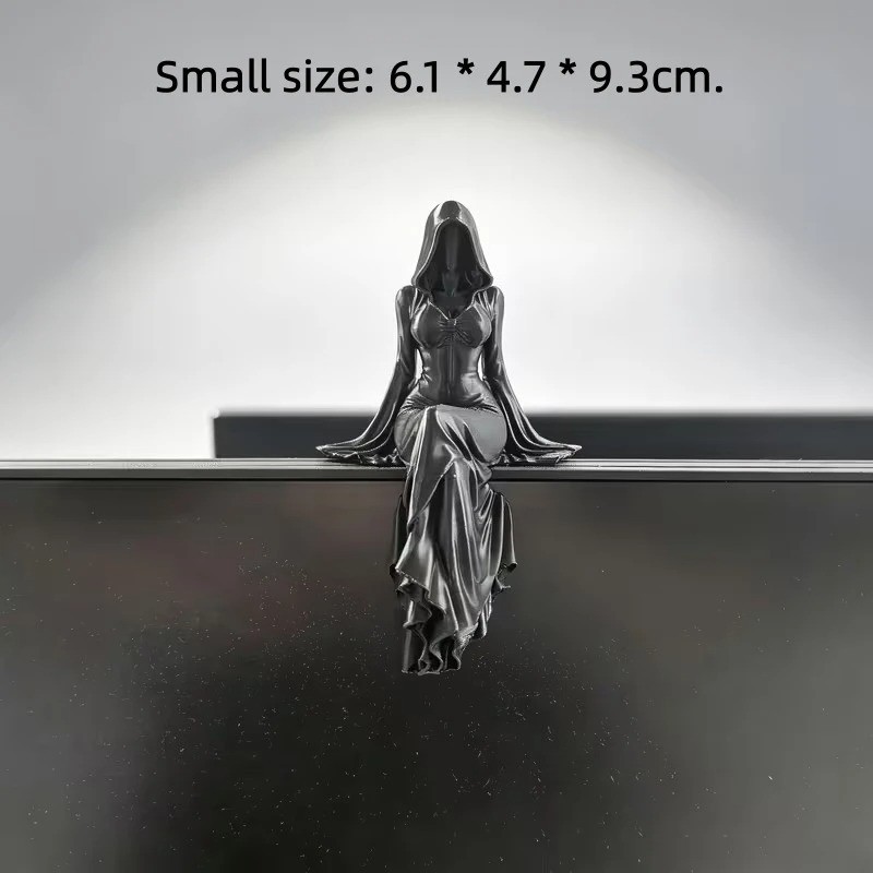 Lady Reaper Statue Desktop Ornament Gothic Female Figure Home Office Decor Gift
