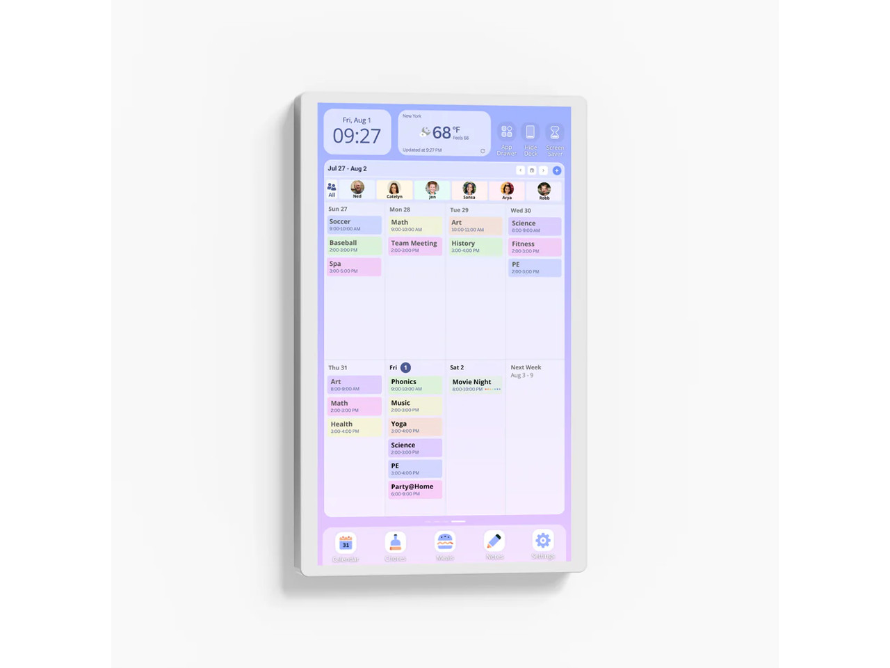 Cozyla CD8R543F2WhiteUS Calendar+ Gen2 Display White