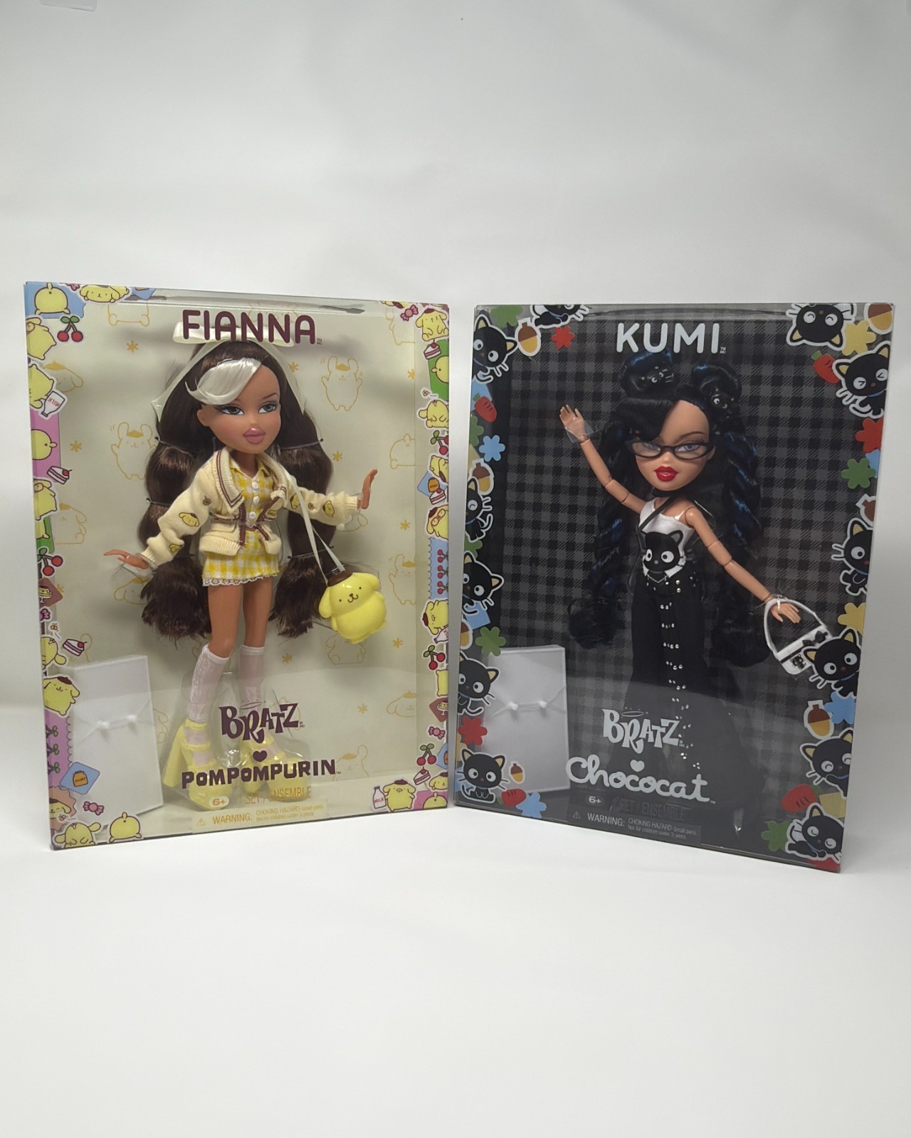 Bratz x Hello Kitty Friends Fianna Pompompurin Kumi Chococat Dolls Lot NEW