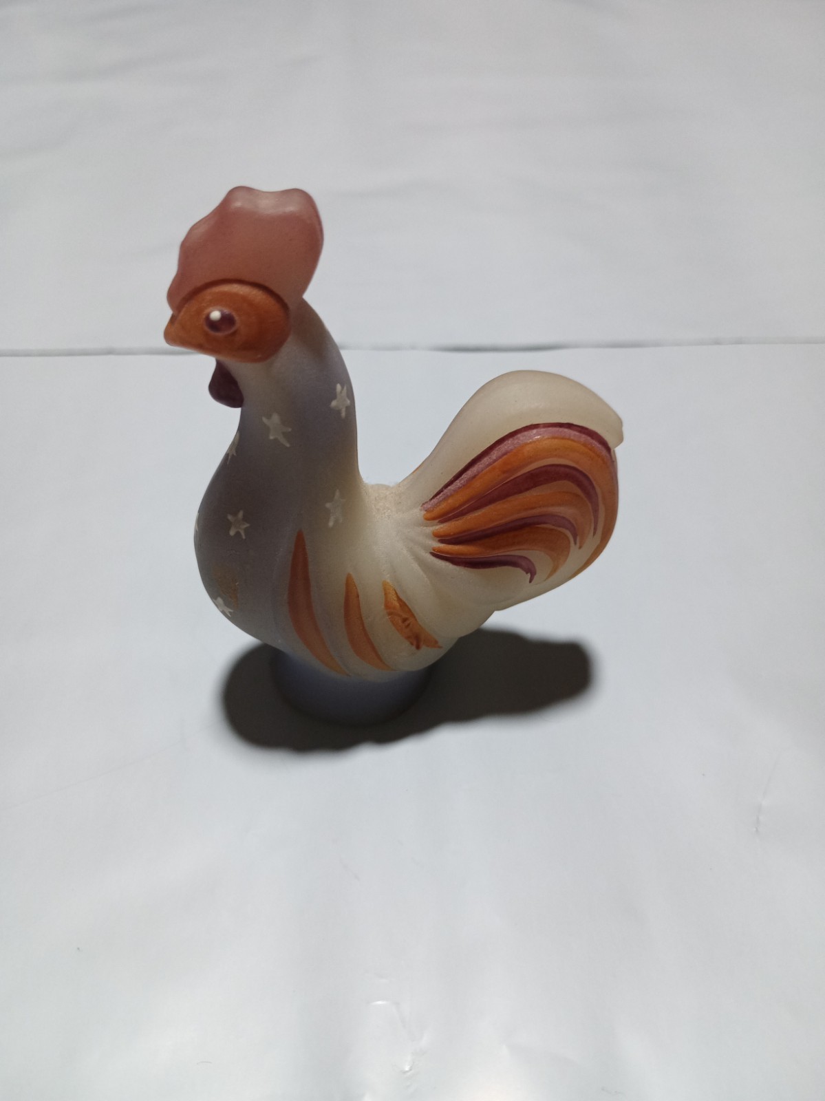 Fenton Patriotic Rooster Kelly Brighthill Signed