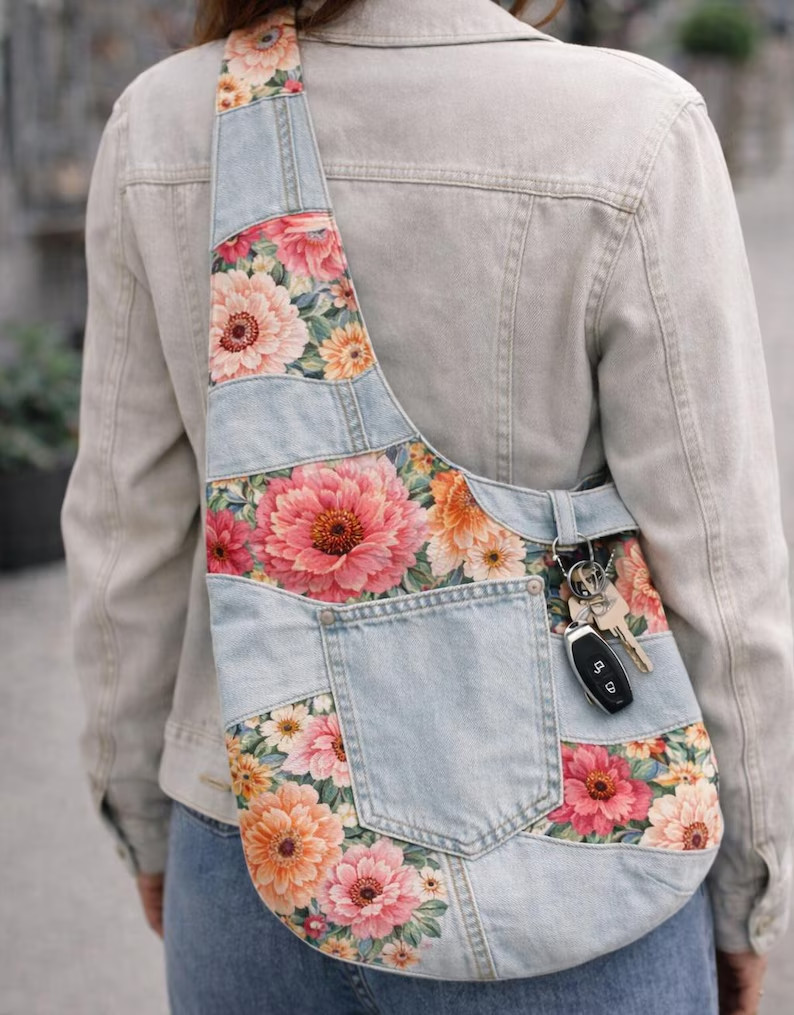 DIY bohemian Handmade sling bag Sewing Pattern P D F