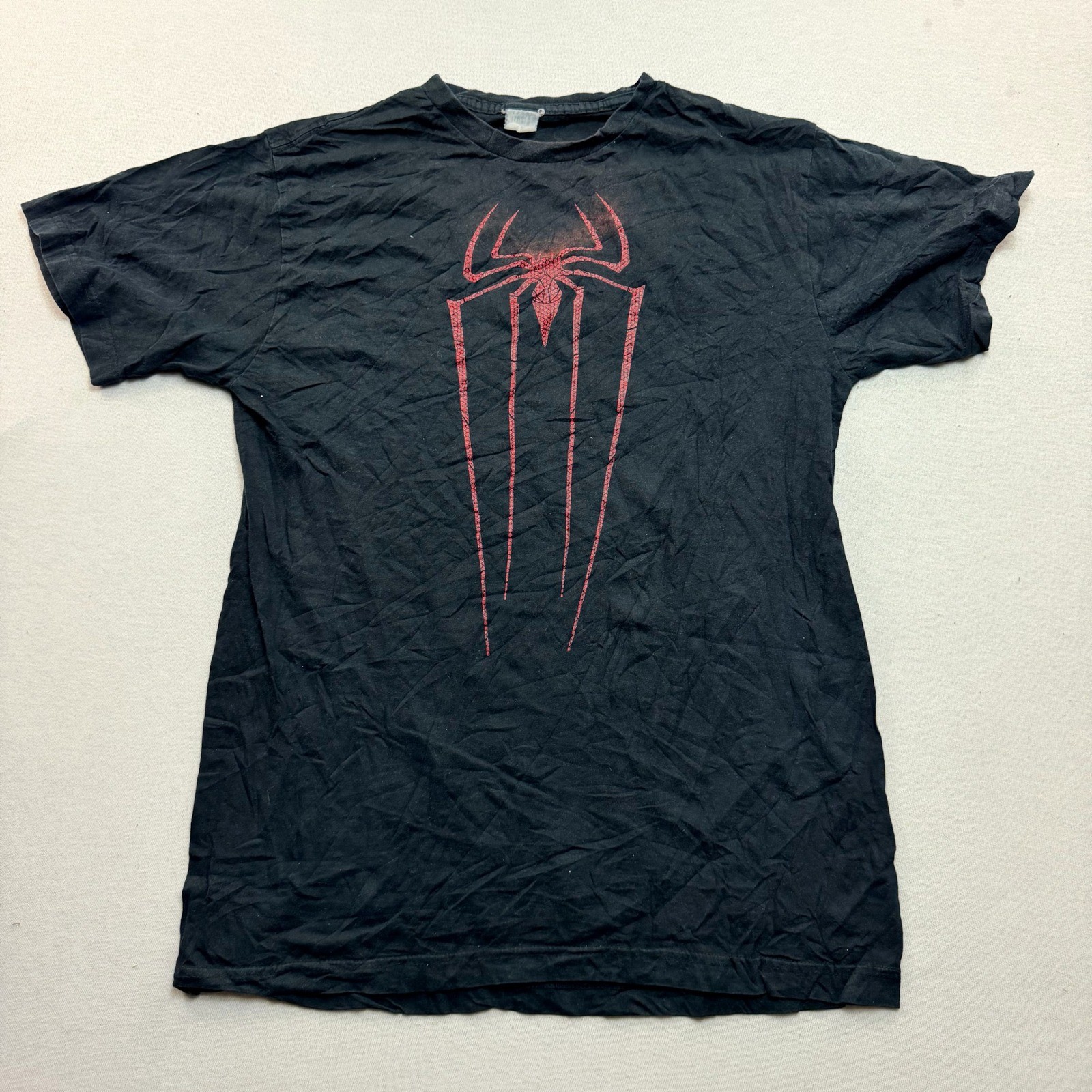 Marvel The Amazing Spider-Man Shirt Mens Large Black Excellent 2012 Movie Promo