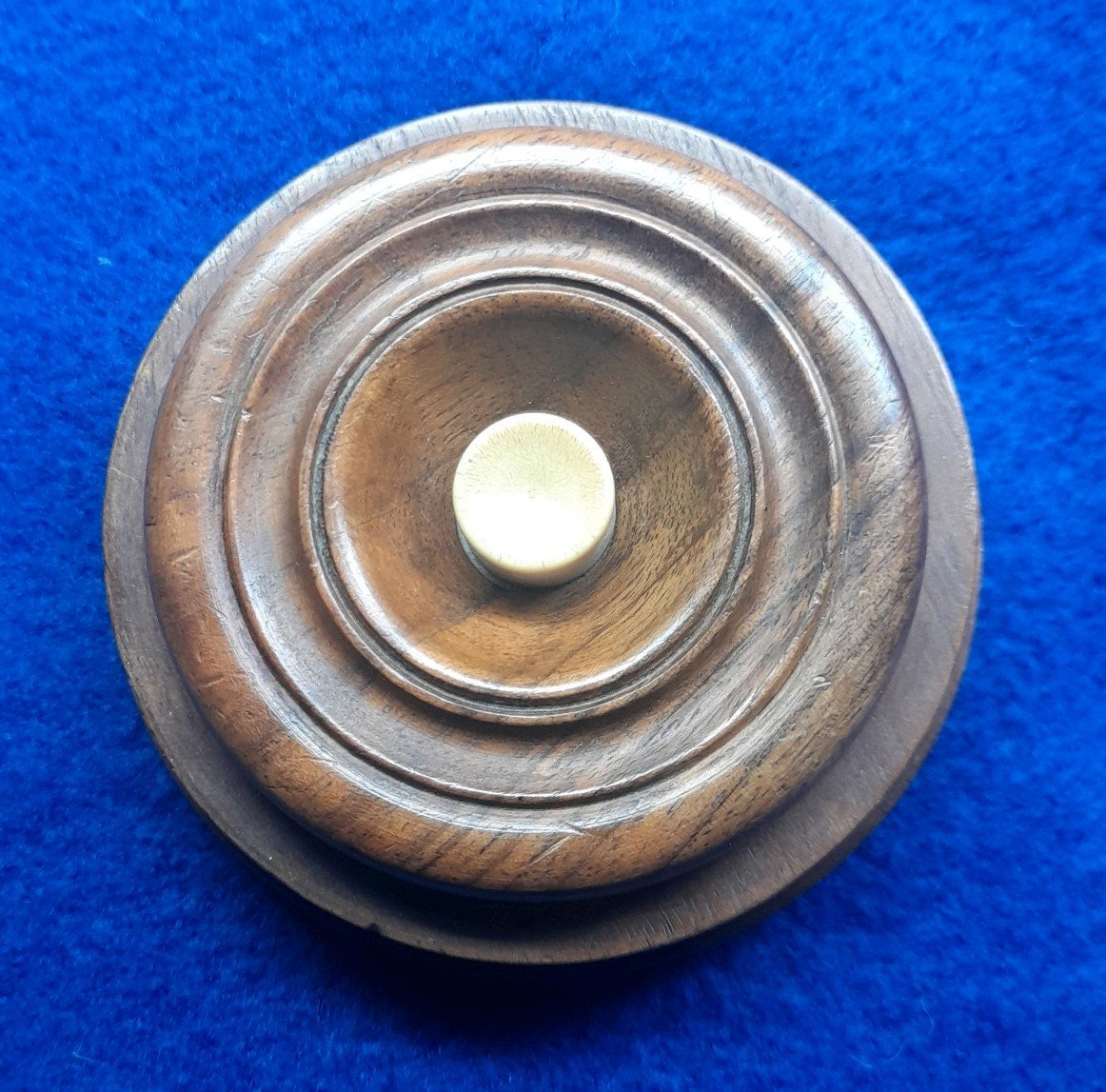 ORIGINAL ART DECO VINTAGE WOODEN ELECTRIC DOOR  BELL PUSH PRESS BUTTON 