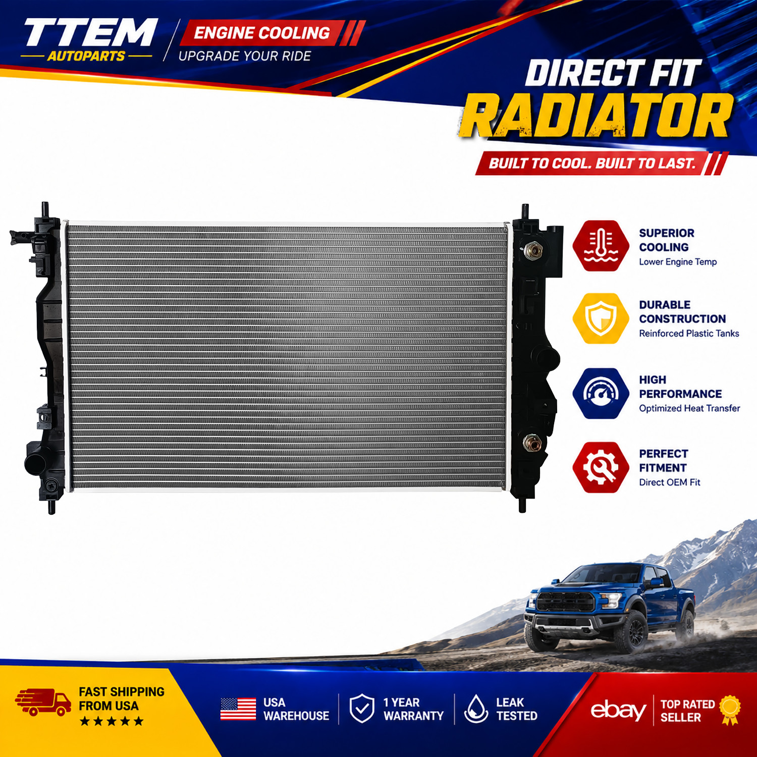 13146 Radiator for Chevy Impala Malibu Buick LaCrosse Regal Allure 2.4L 3.6L