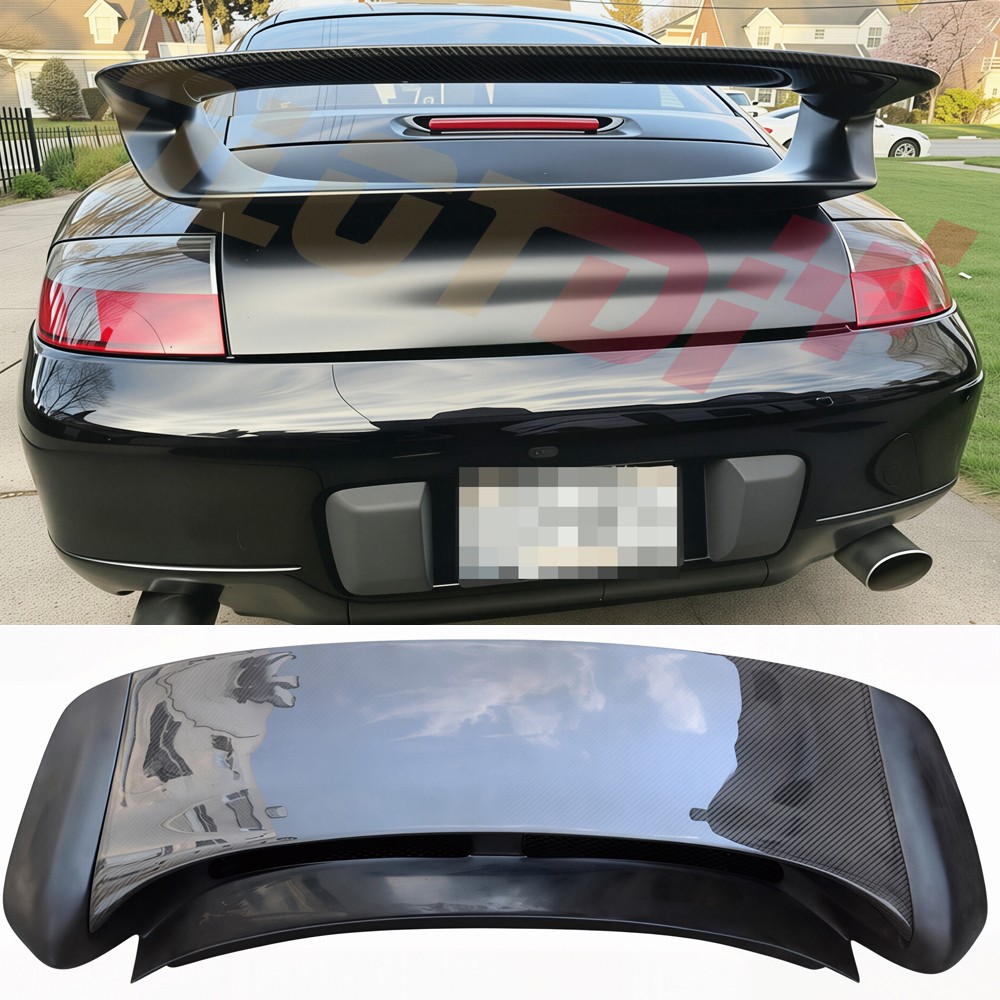 For 05-11 Porsche 911 996 GT3 Carbon Fiber Rear Window Trunk Wing Spoiler Lip