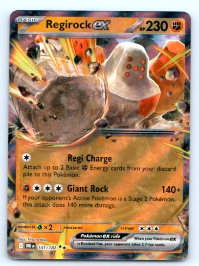 TCG ~ Regirock ex 101/182 ~ English Near Mint