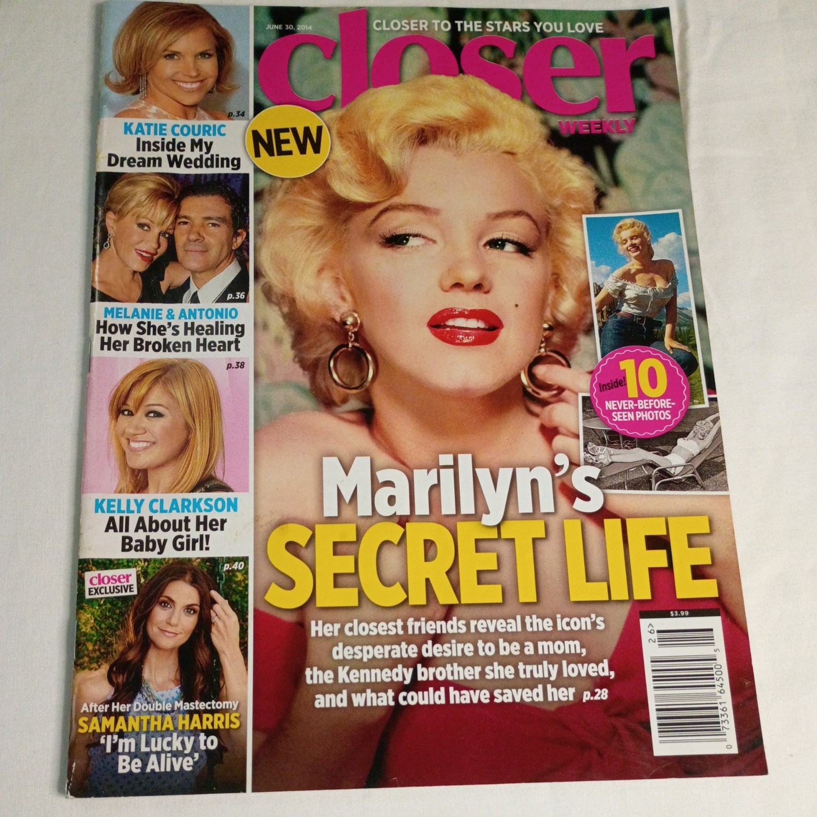 Closer Magazine June 30, 2014 Marilyn Secret Life Cover Closer Magazine June 30, 2014 Marilyn Secret Life Cover