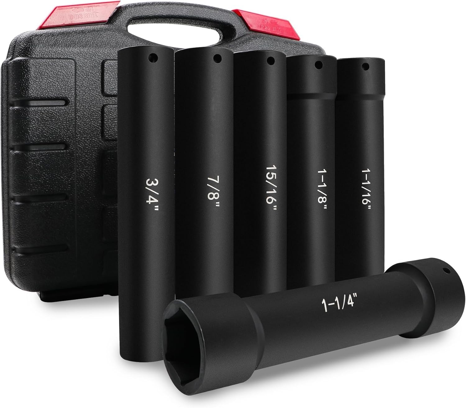 6.75 Inch Long Extended Length Impact Socket Set 1/2 Inch Drive Extra Deep So 6.75 Inch Long Extended Length Impact Socket Set 1/2 Inch Drive Extra Deep So