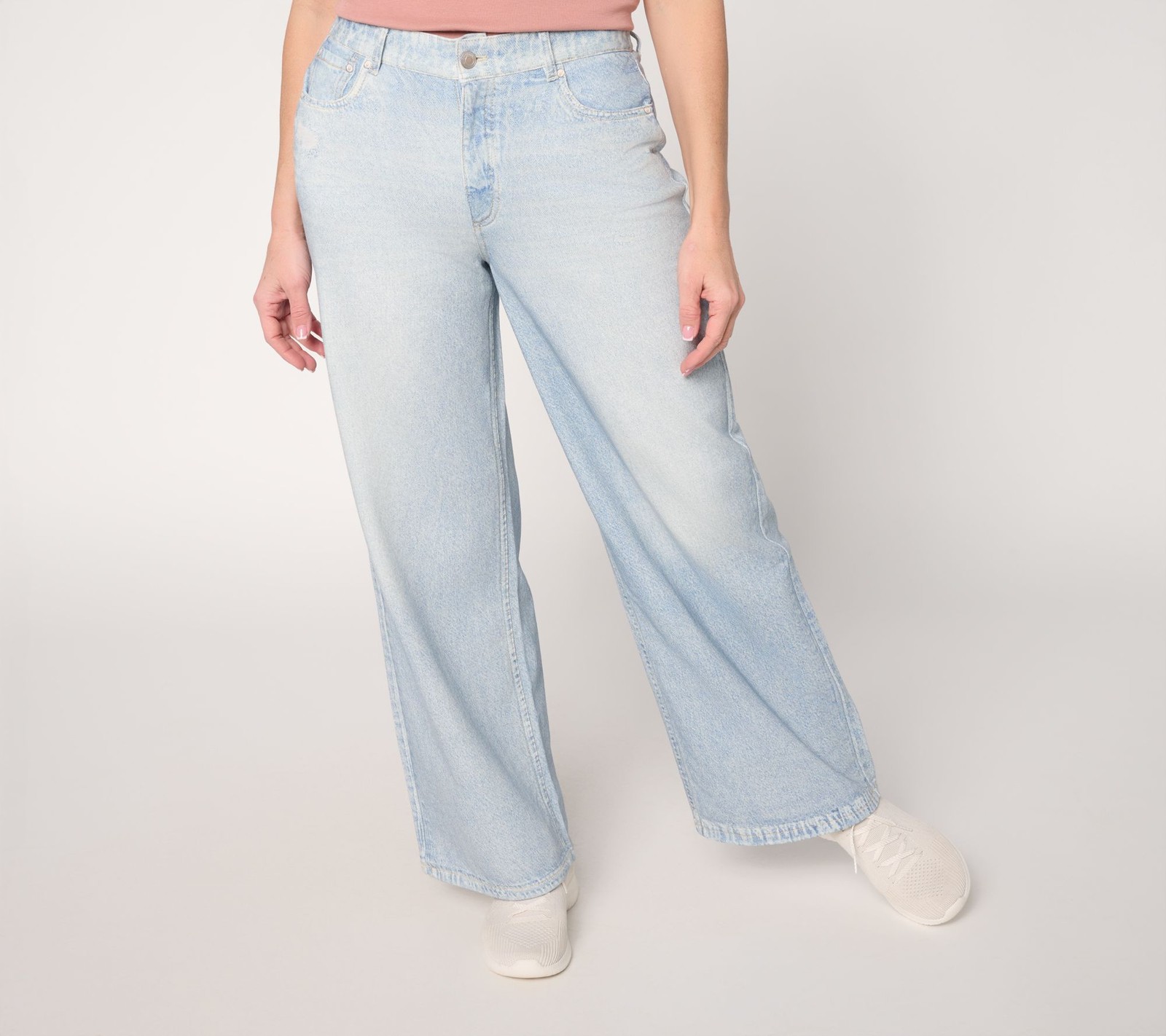 Anybody Regular Denim Effect French Terry Sweatpant Jean Light Wash L New