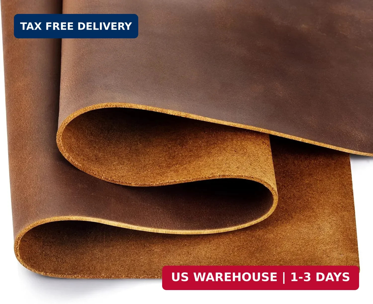 Genuine Leather Tooling Sheets 1.8-2.0MM Thick Full Grain Oil Tan Crazy Horse Co