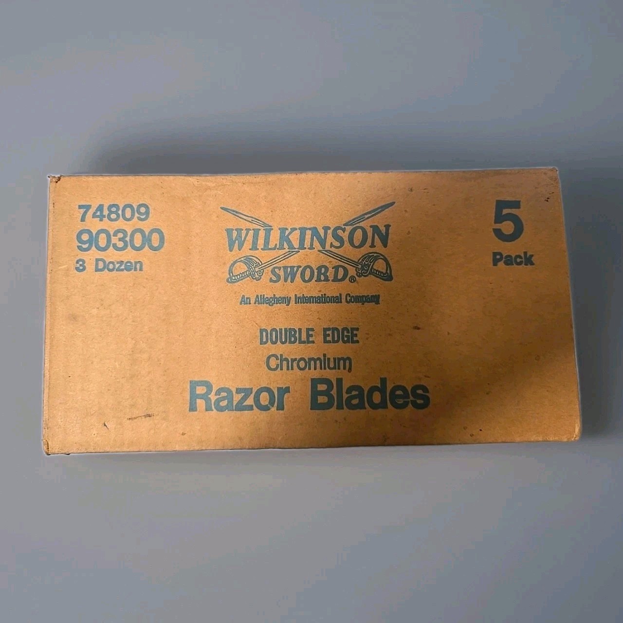 Wilkinson Sword Chromium Double Edge Razor Blades 180 NOS England Vintage Box