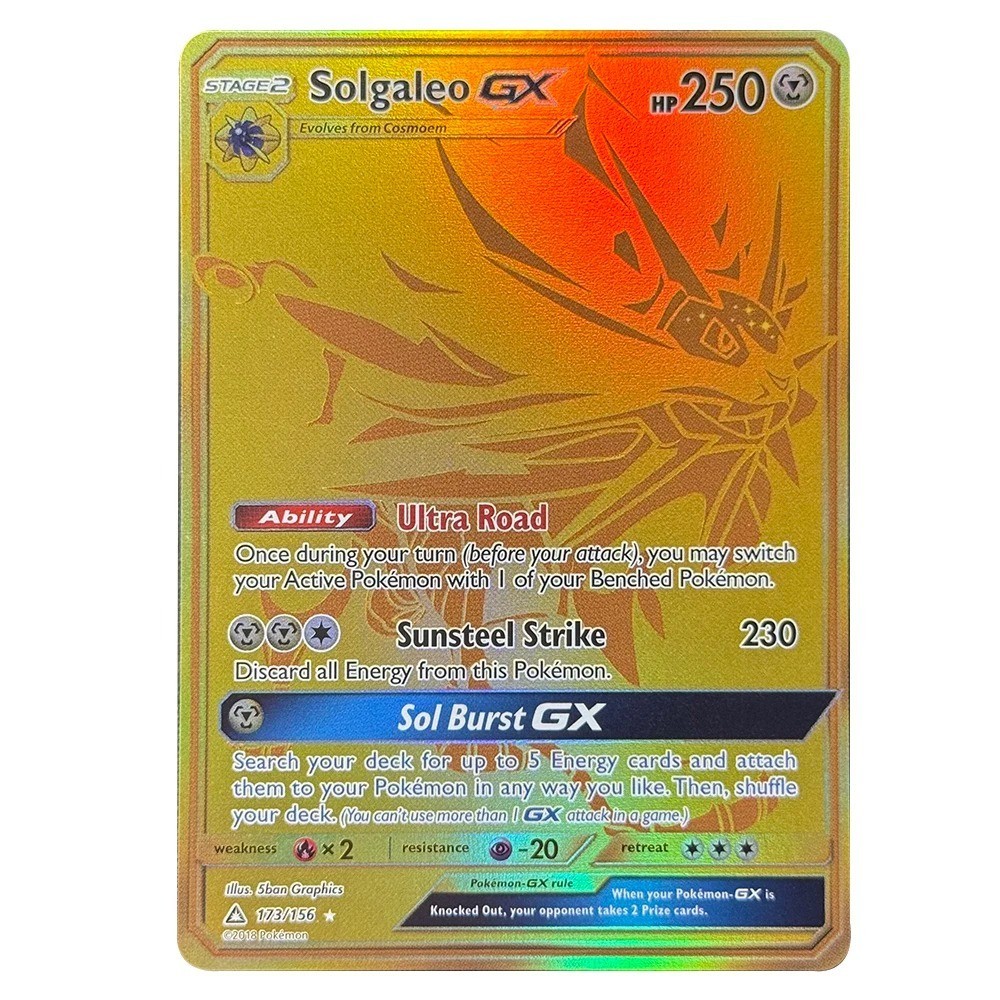 Solgaleo GX 173/156 Pokemon TCG 30C Classic Textured Holo EN NM Card