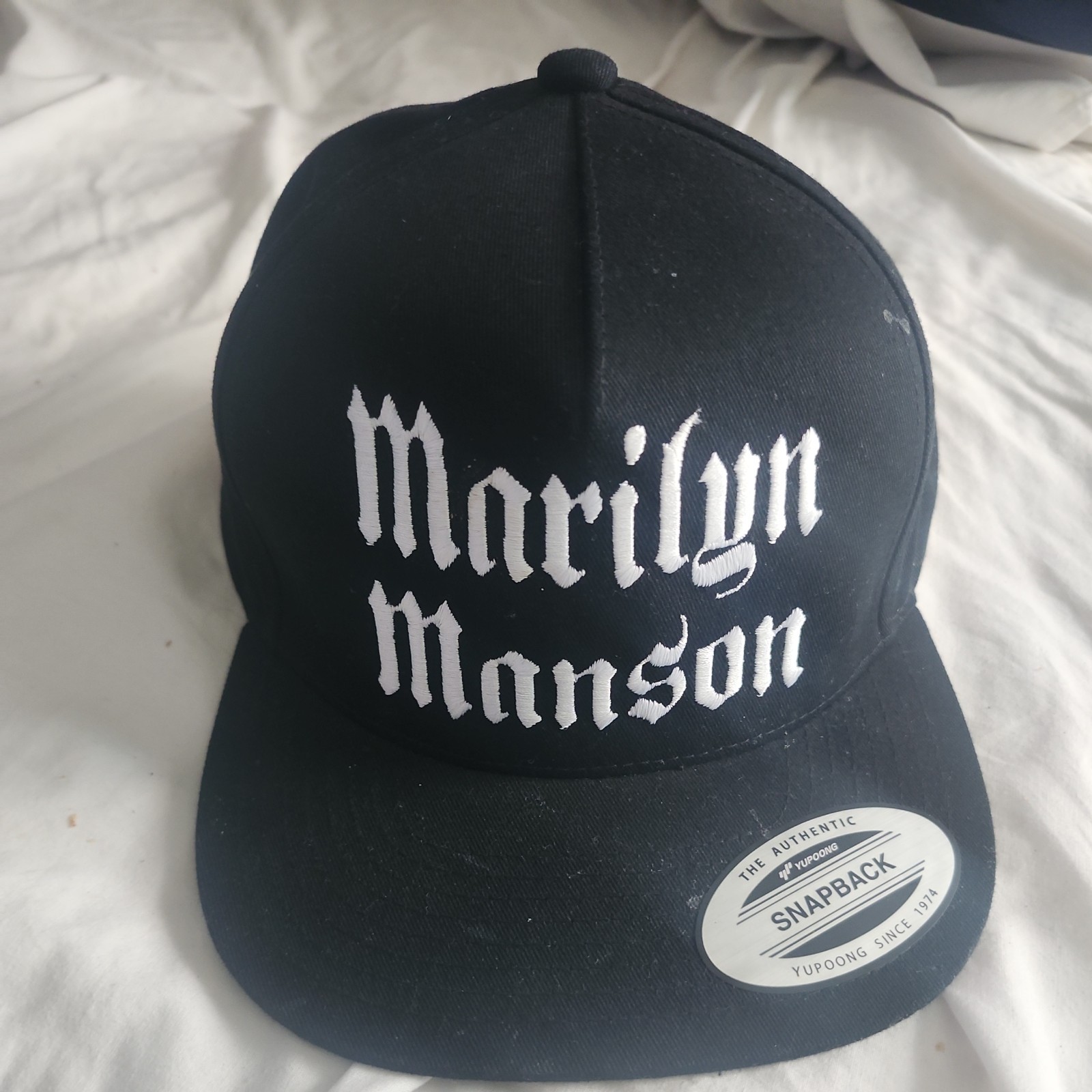 Marilyn Manson Black Snapback Hat Cap - Yupoong The Authentic Snapback Marilyn Manson Black Snapback Hat Cap - Yupoong The Authentic Snapback