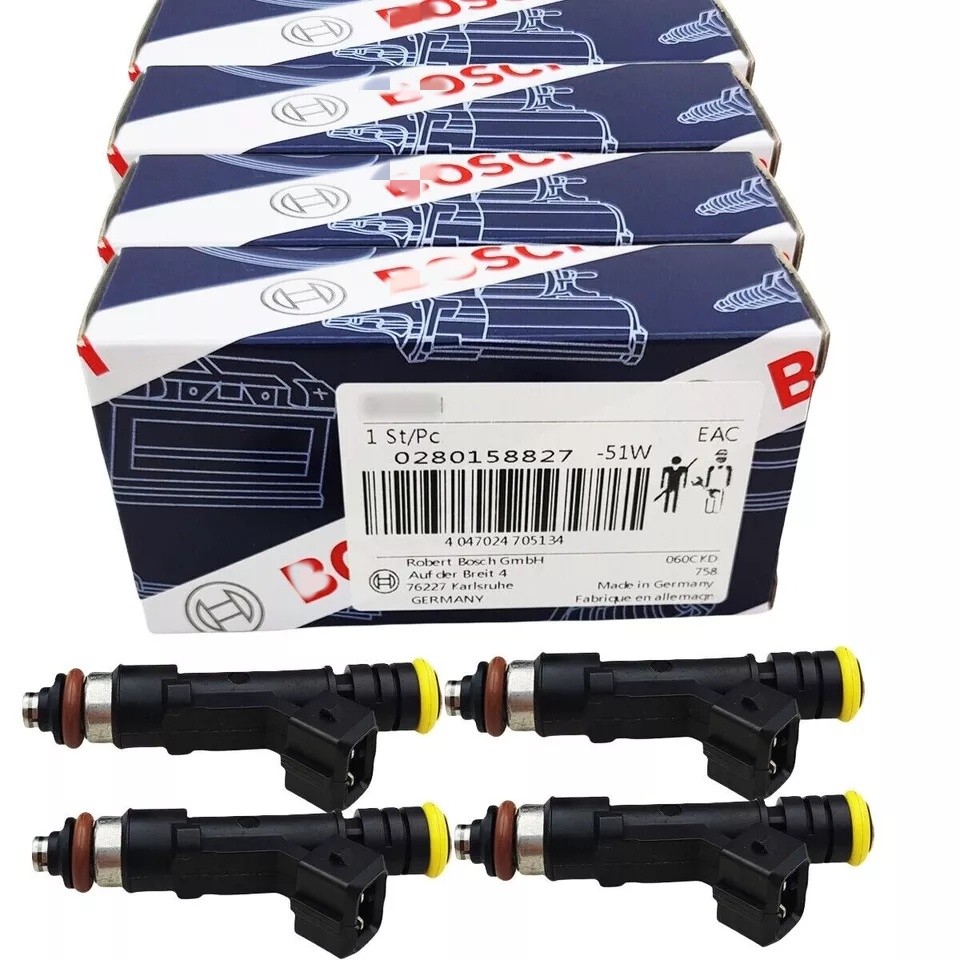 4 pcs Bosch 0280158827 Fuel Injectors EV1 Connector 160LB 1700cc High impedance