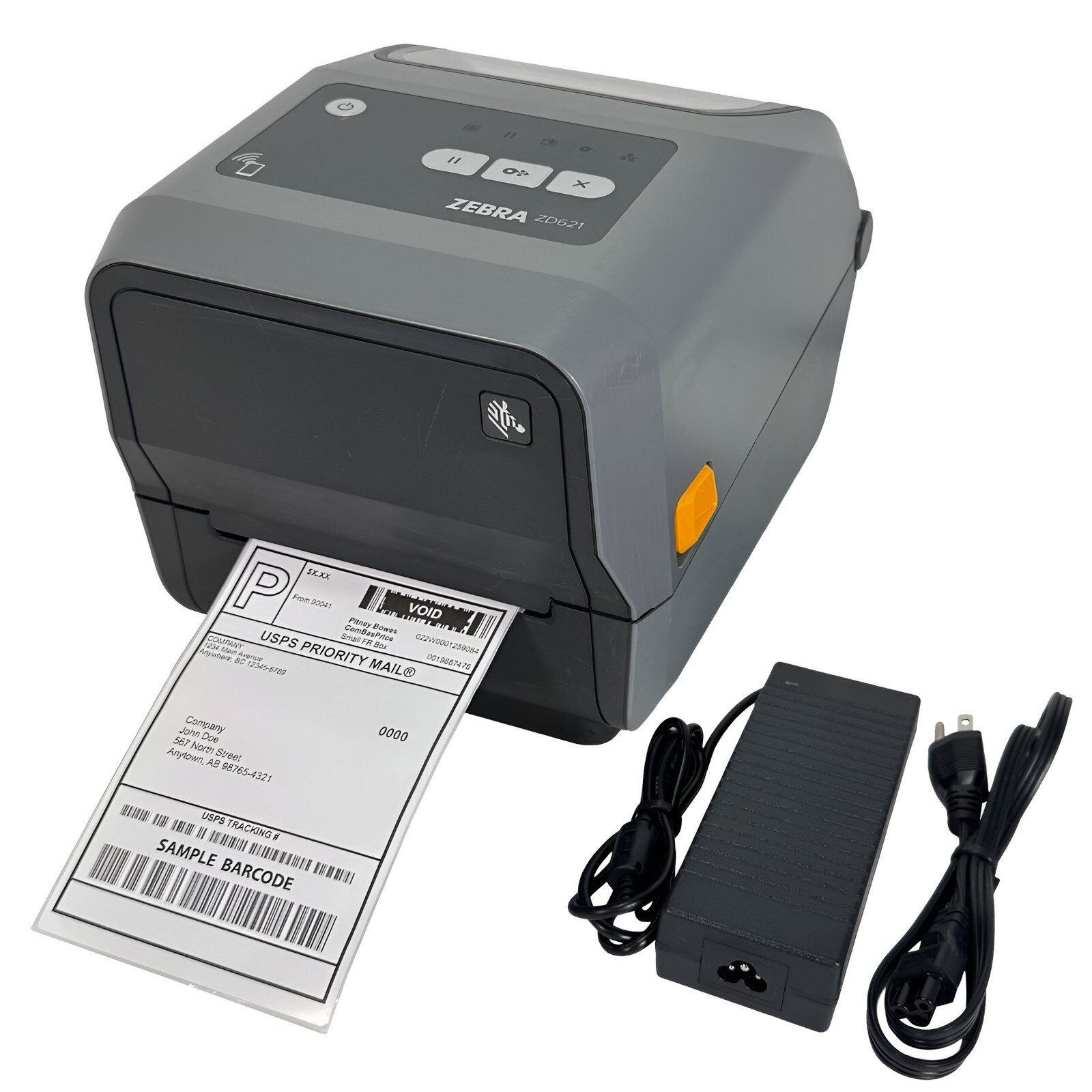 TESTED Zebra ZD621 Thermal Transfer Label Printer 300 dpi USB Ethernet Bluetooth