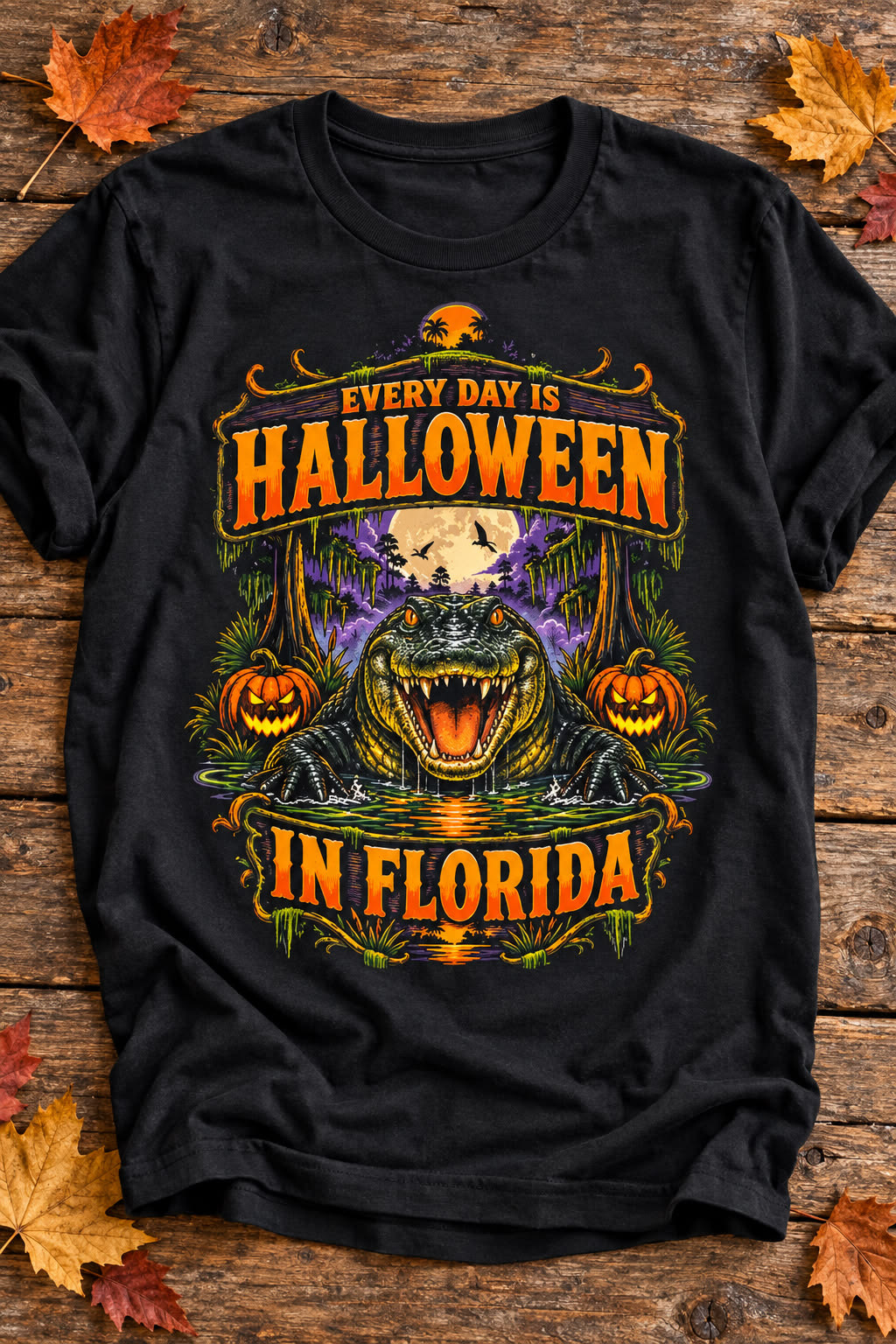 Bigfoot Boo Crew T-Shirt Halloween Pumpkin Sasquatch Spooky Graphic Tee Gift