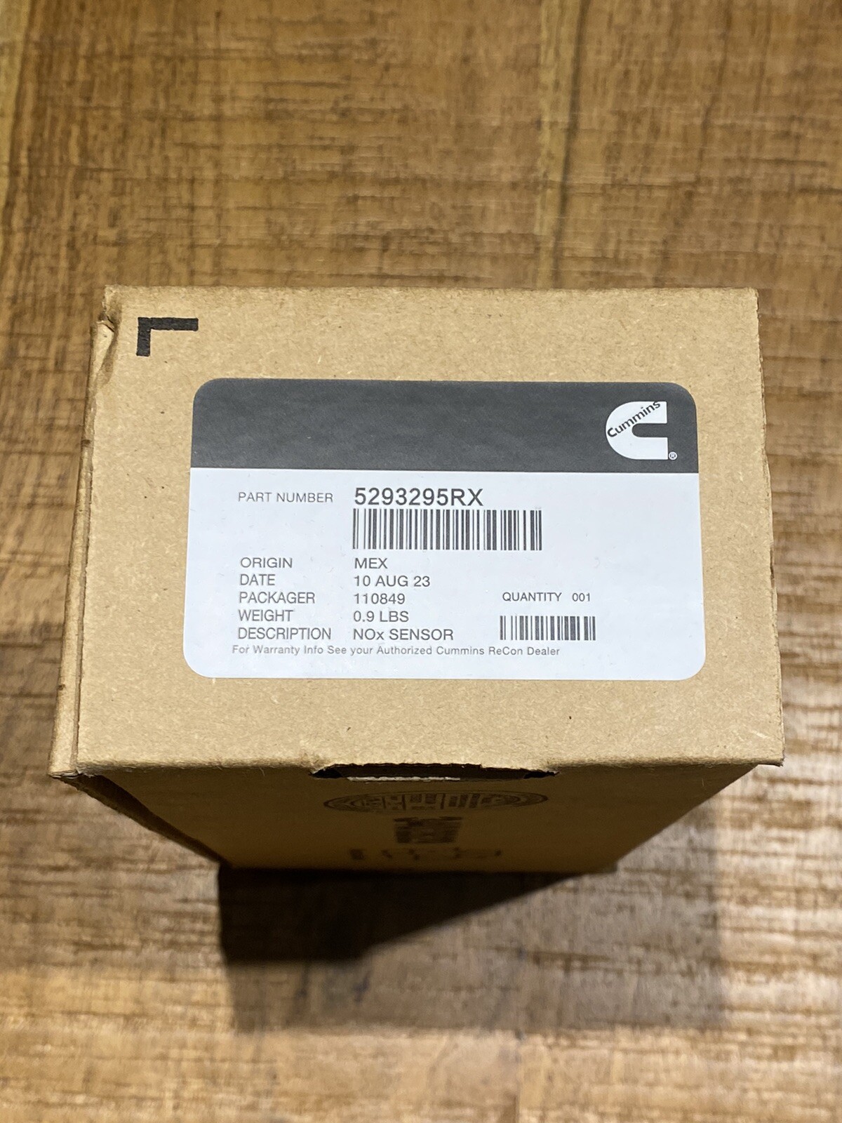 Genuine Cummins OEM NOx Sensor 5293295RX Genuine Cummins OEM NOx Sensor 5293295RX