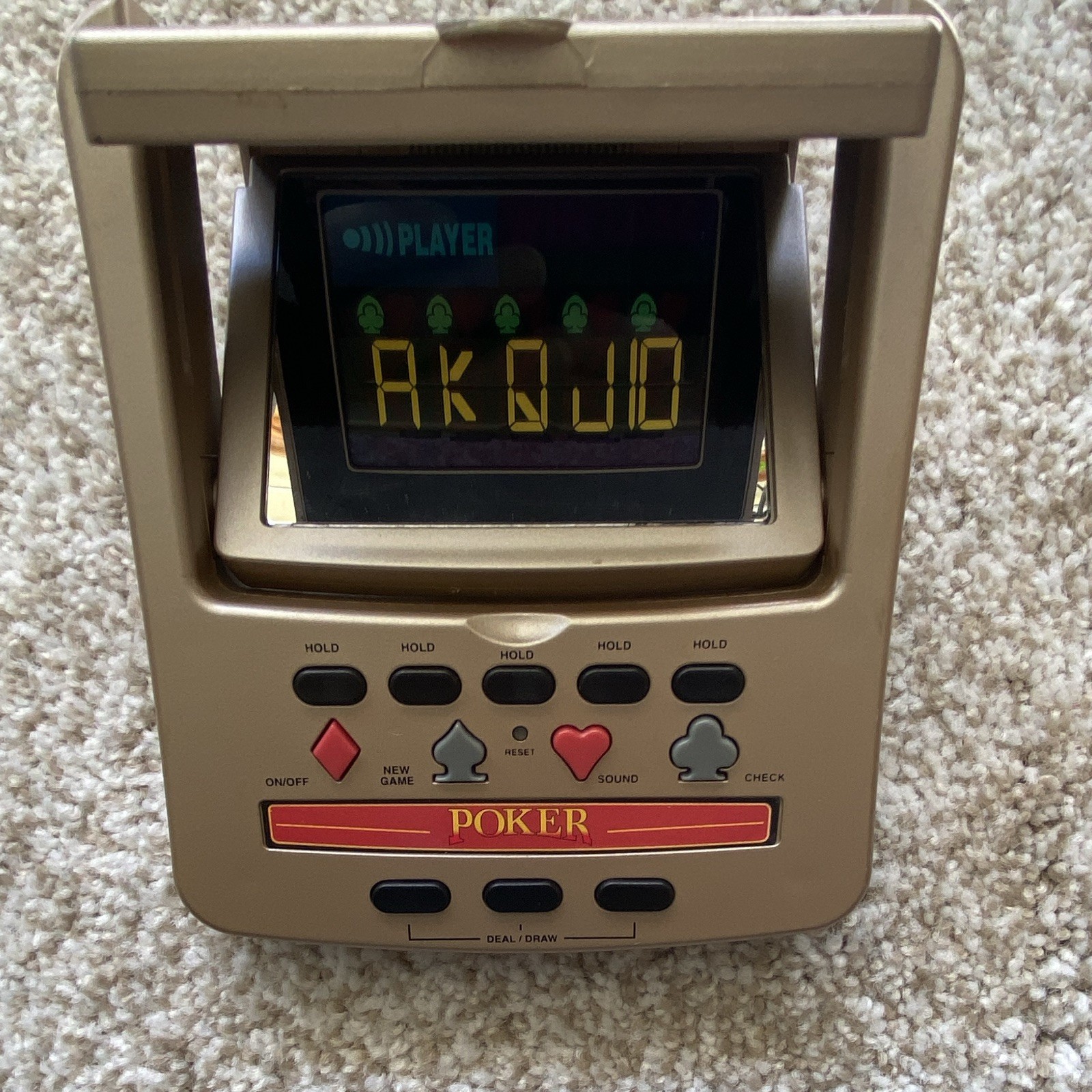 RARE Vtg 1999 MGA Entertainment by Nintendo Poker Game Works Handheld Gold