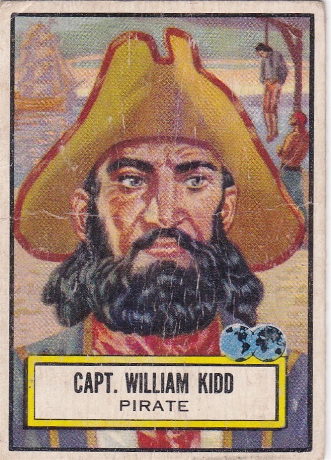 1952 TOPPS LOOK N' SEE #122 CAPT. WILLIAM KIDD POPULAR SET