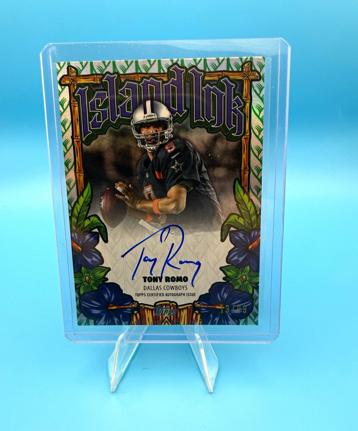 2026 Topps Flagship Football Island Ink Tony Romo Auto [Green]  /99 #II-TR NFL