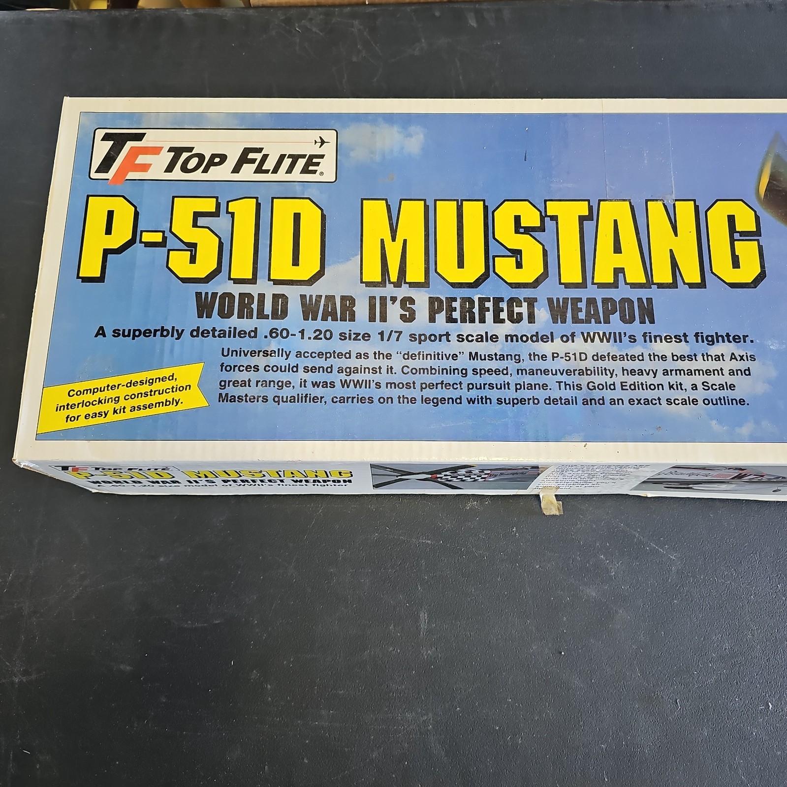 Top Flite P-51D Mustang Gold Edition 20th Anniversary RC Aircraft Kit Rare