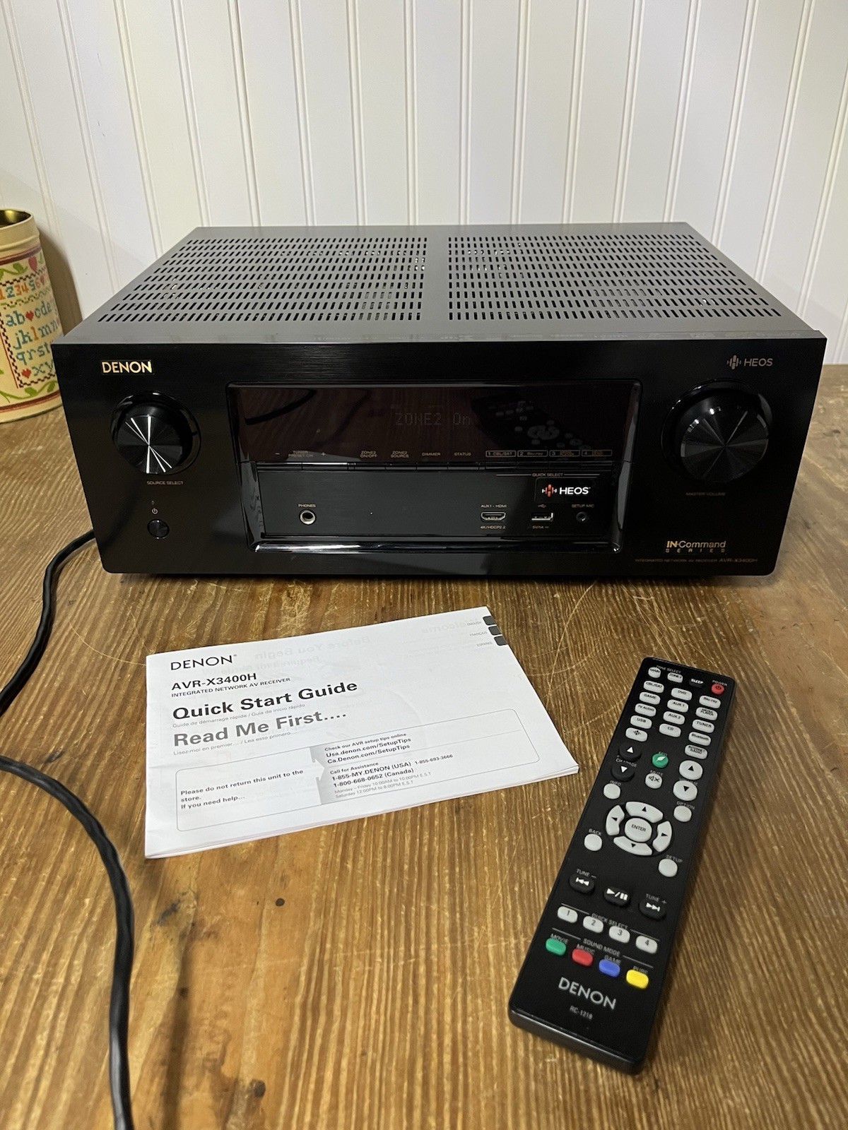 Denon AVR-X3400H 7.2 Channel 4K Ultra HD AV Receiver Home Theater Receiver Denon AVR-X3400H 7.2 Channel 4K Ultra HD AV Receiver Home Theater Receiver