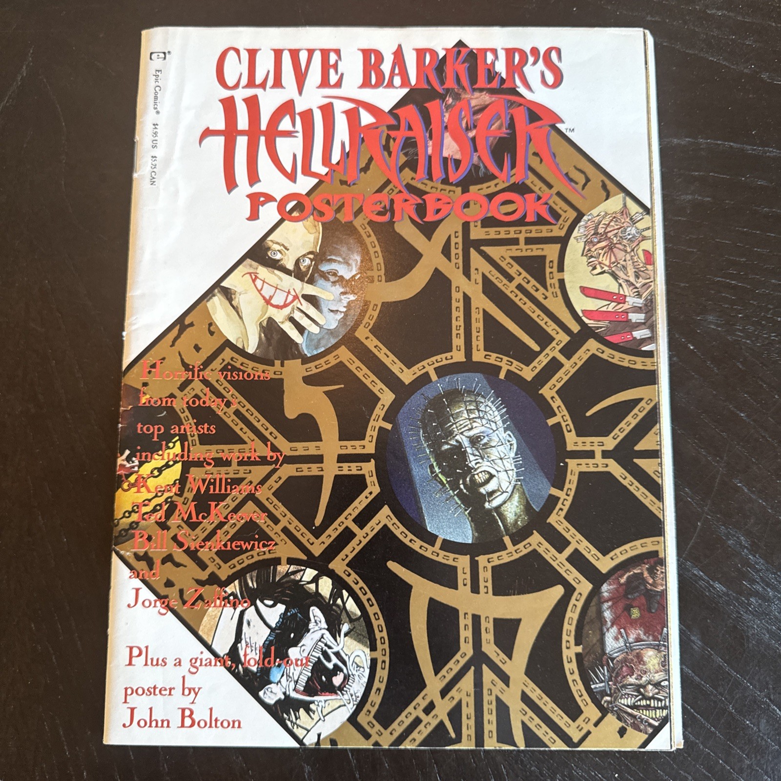 1991 Clive Barker\'s HELLRAISER POSTER BOOK Magazine #1 Kent Williams