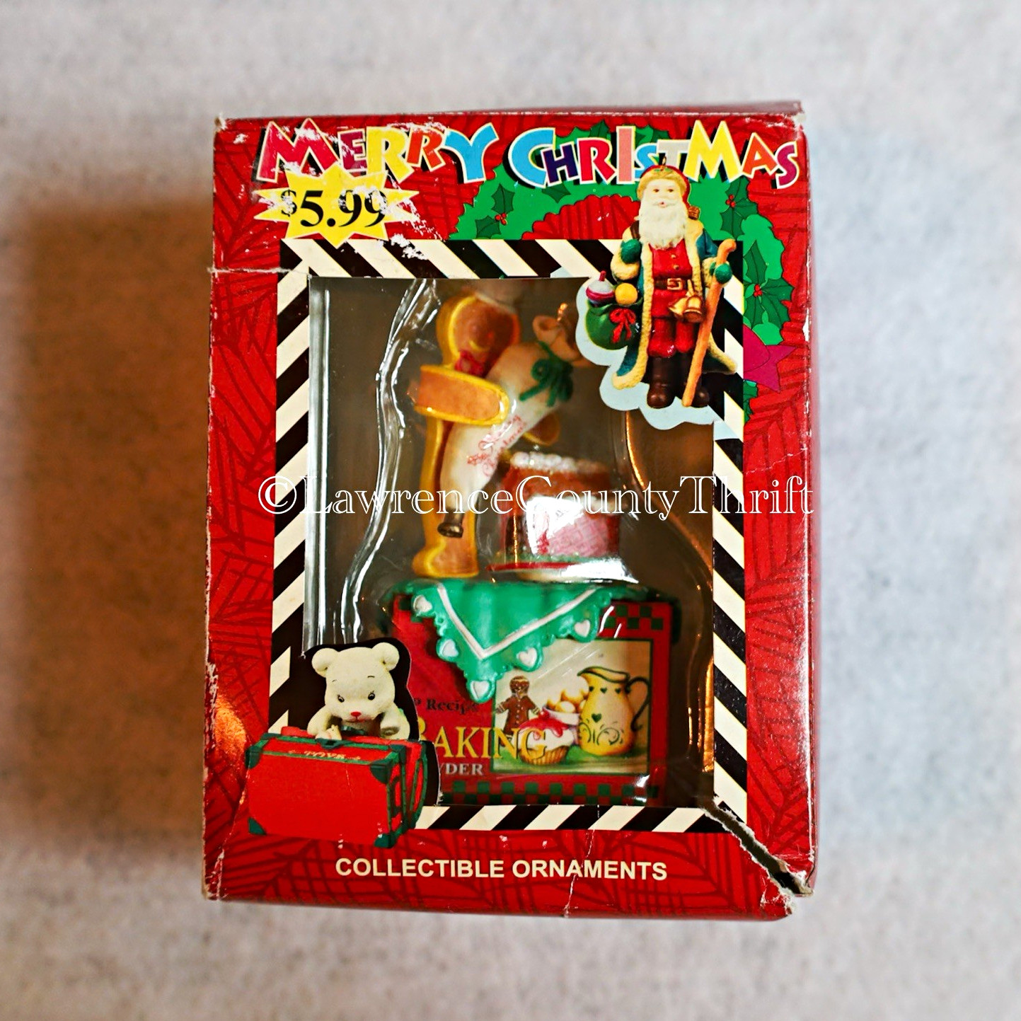 Vintage Matrix Gingerbread Baking Christmas Ornament